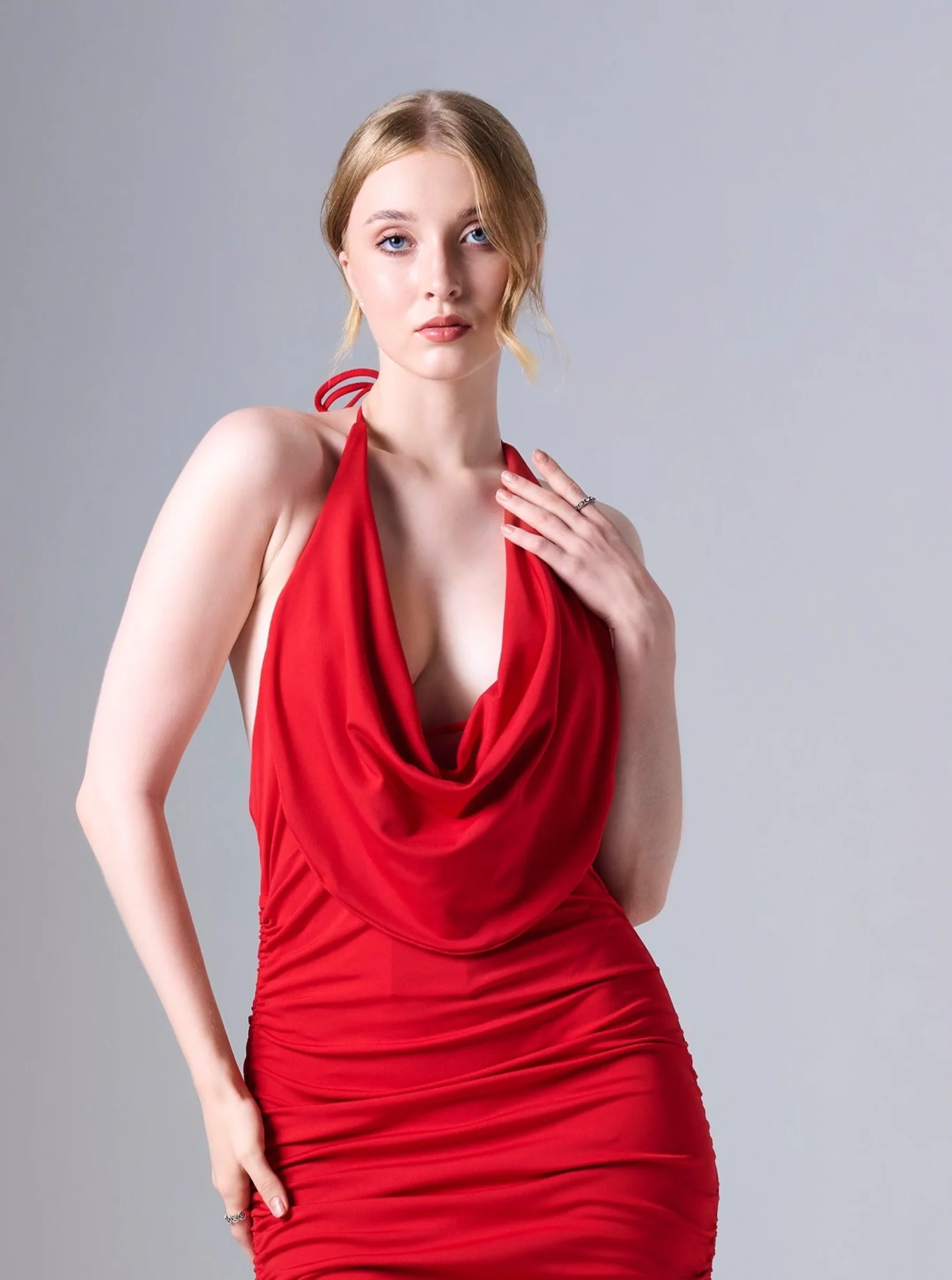 Alena Cowl Neck Mini Dress - Image 4