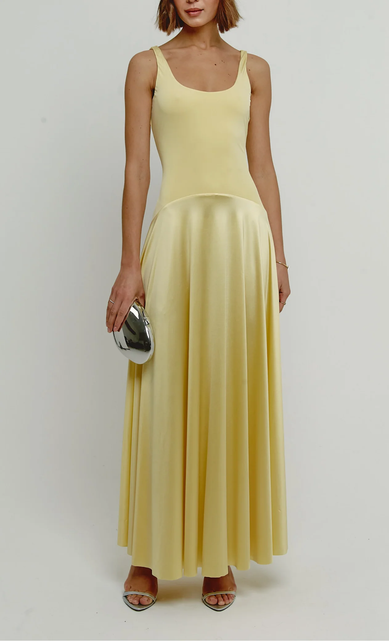 Amelia Satin Flared Dress - Image 5