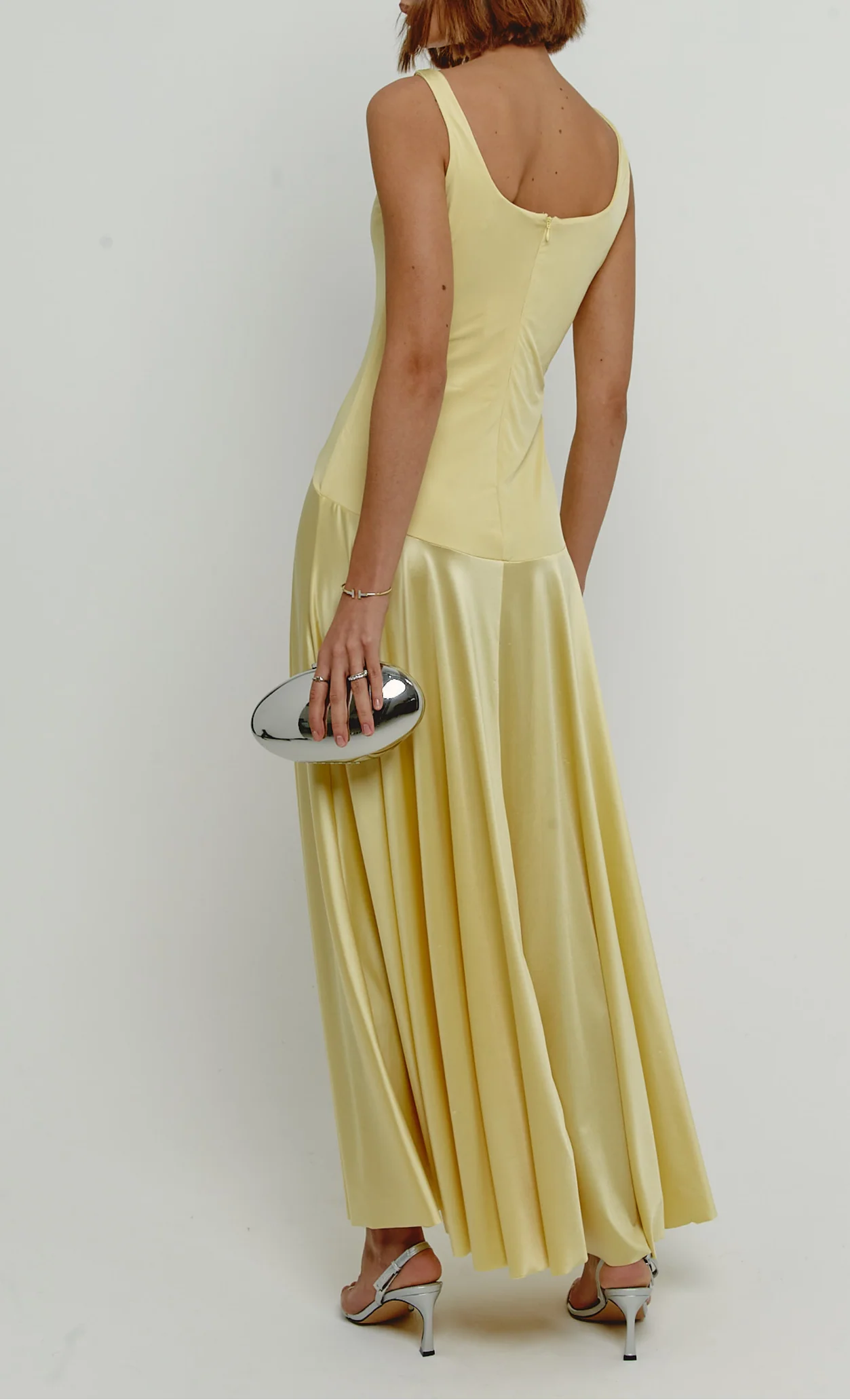 Amelia Satin Flared Dress - Image 7