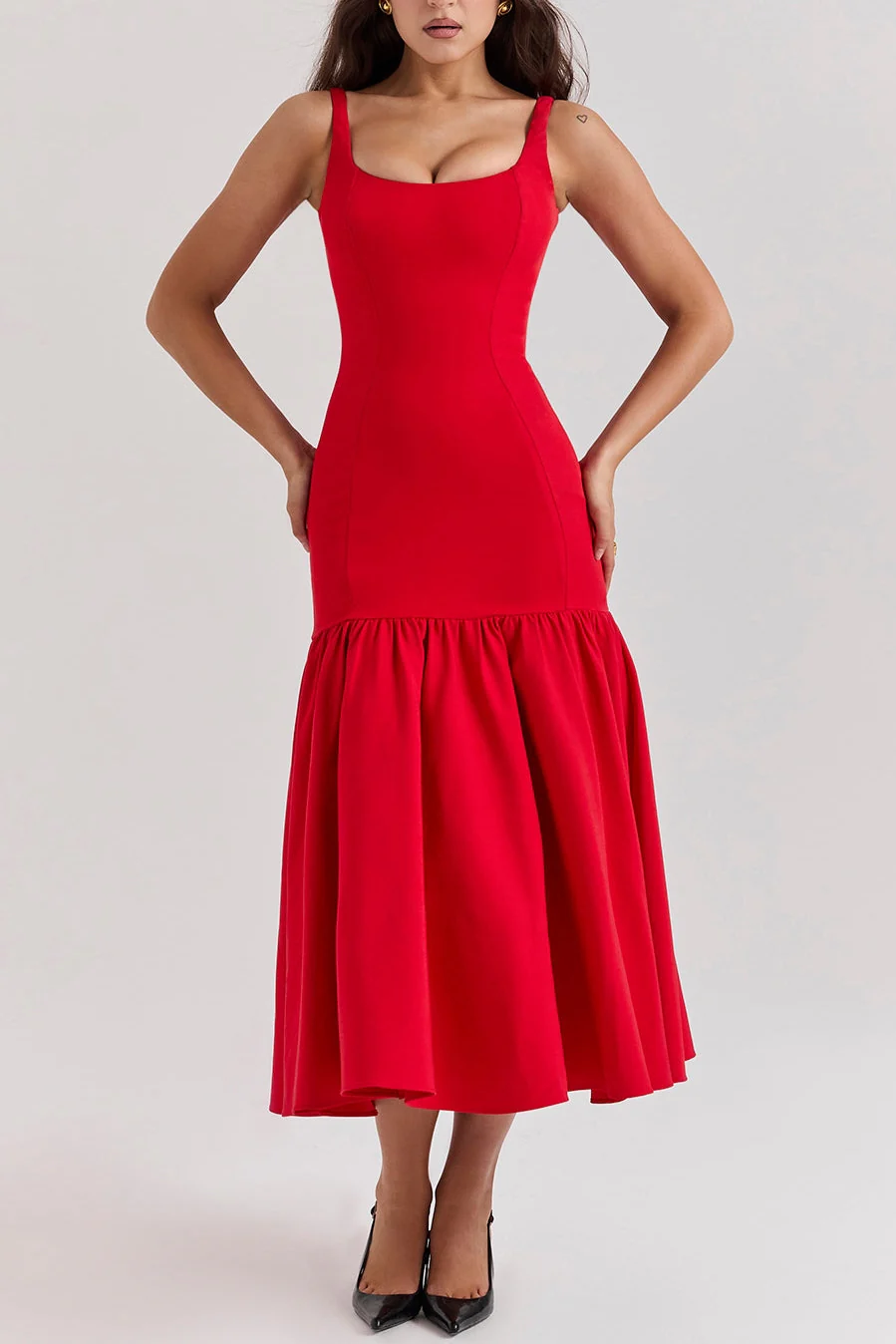 Alice Drop Waist Midi Dress - Image 2