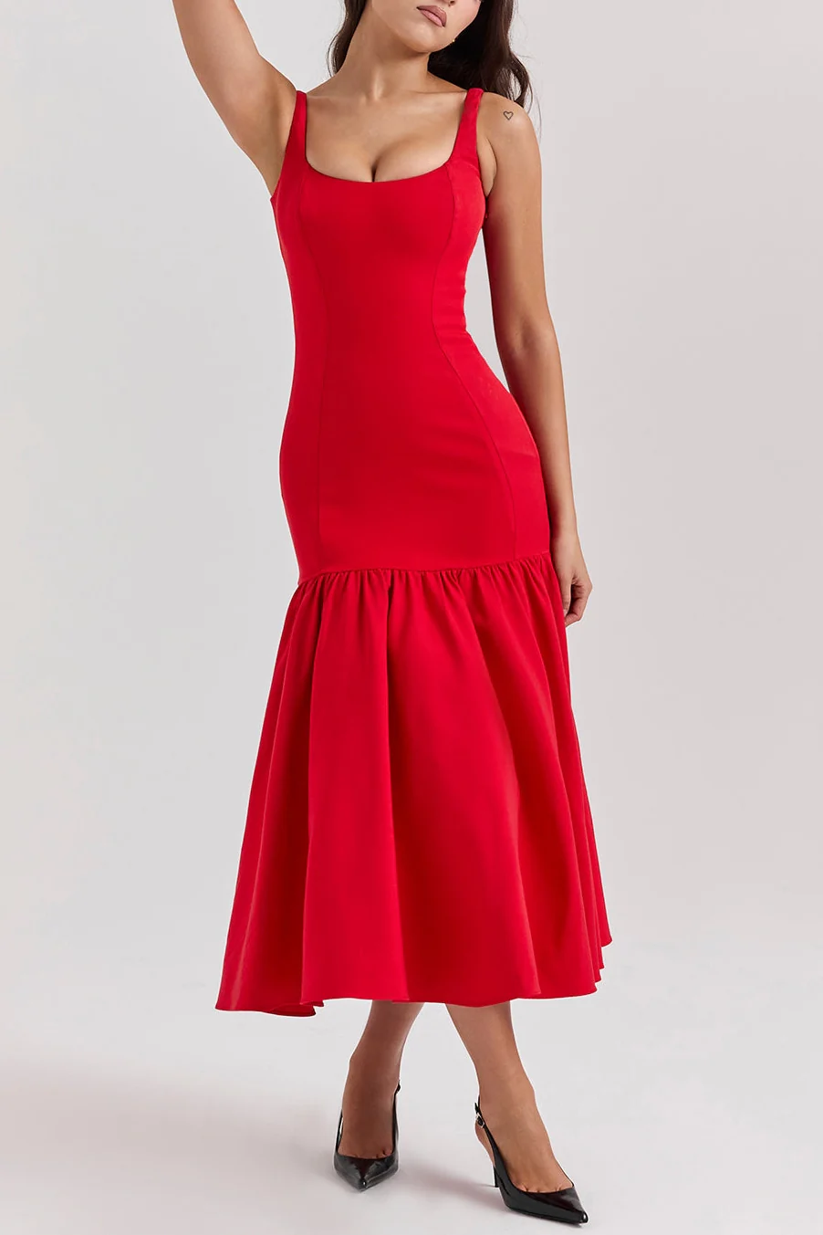 Alice Drop Waist Midi Dress - Image 3
