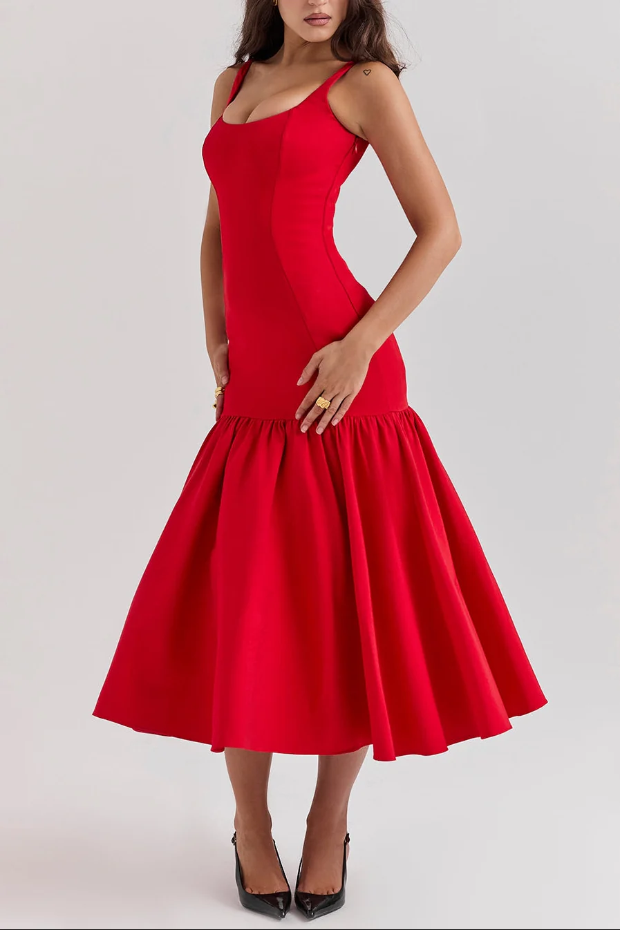 Alice Drop Waist Midi Dress - Image 4