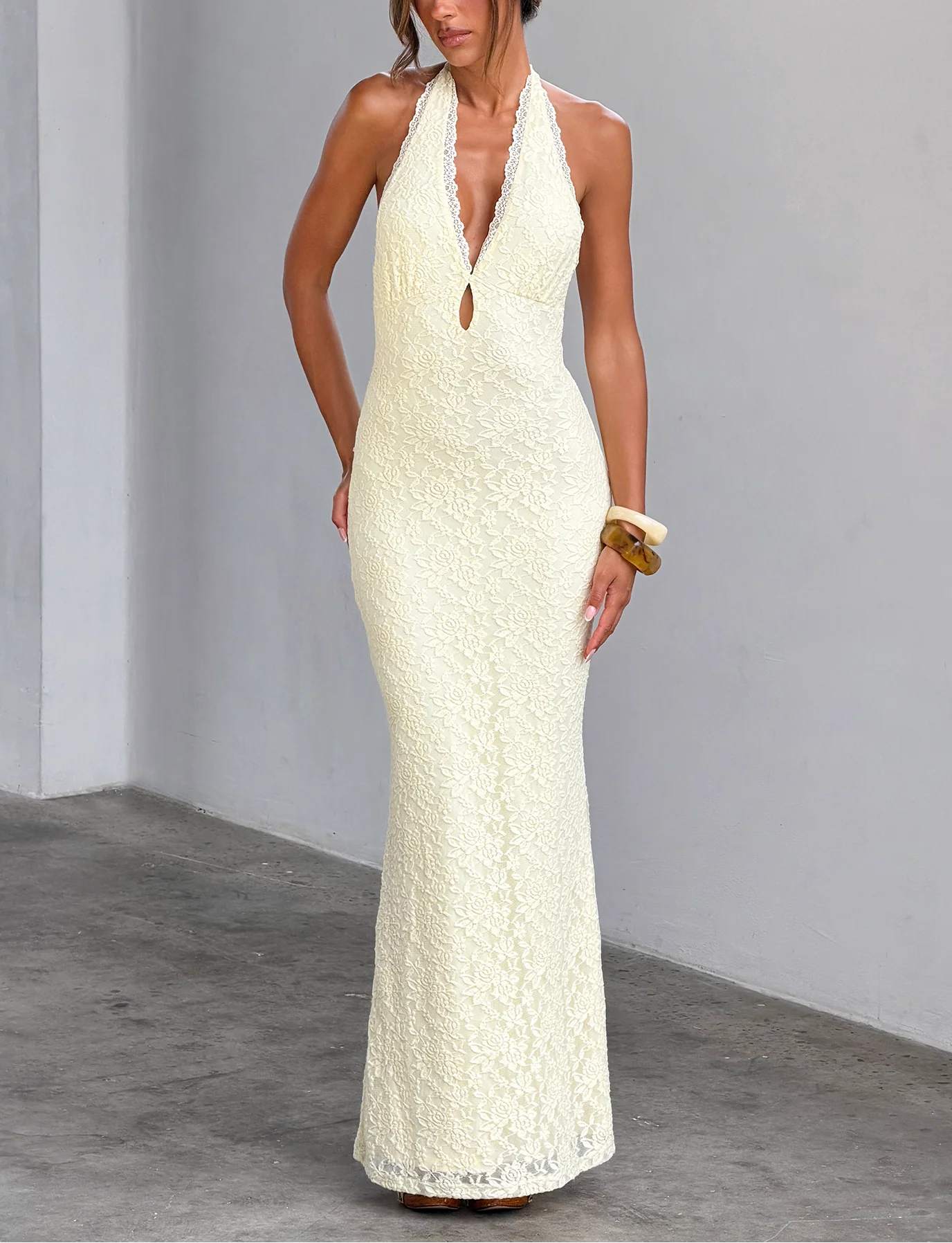 Ally Pastel Lace Maxi Dress - Image 5