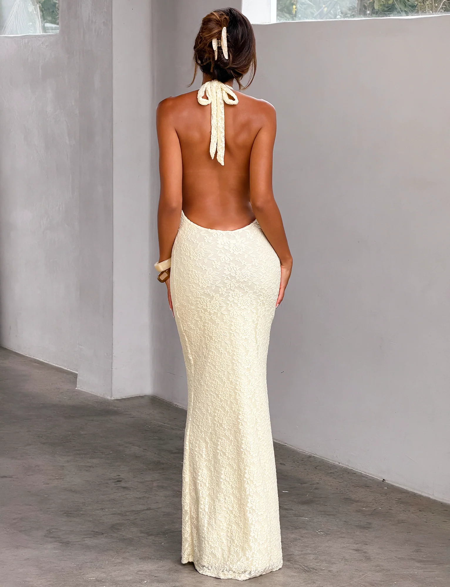 Ally Pastel Lace Maxi Dress - Image 9