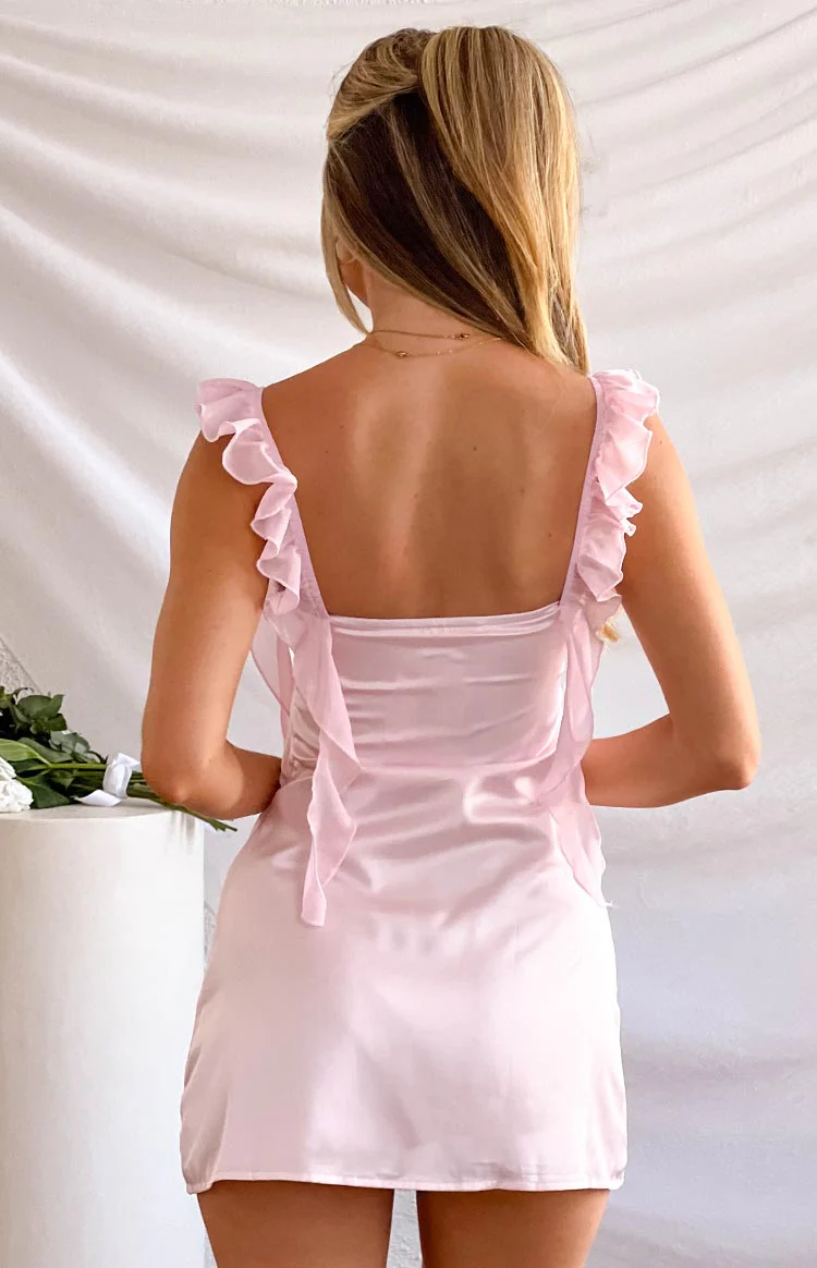 Angel Satin Mini Dress - Image 9