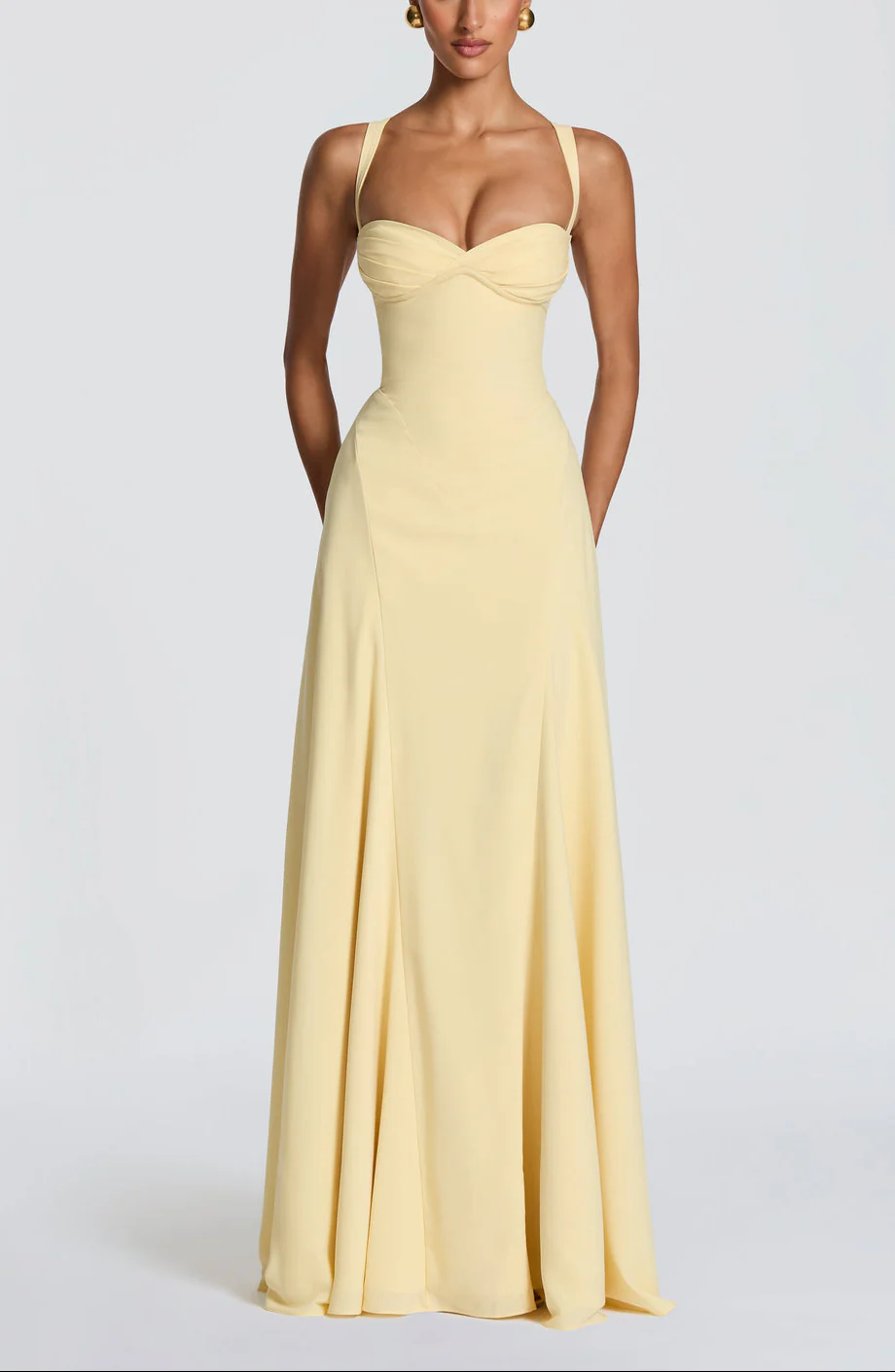 Anora Maxi Dress in Butter Yellow