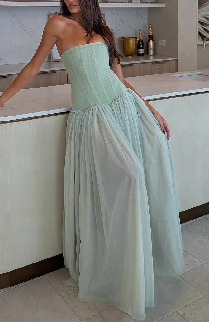 Aria Mint Maxi Dress - Image 5