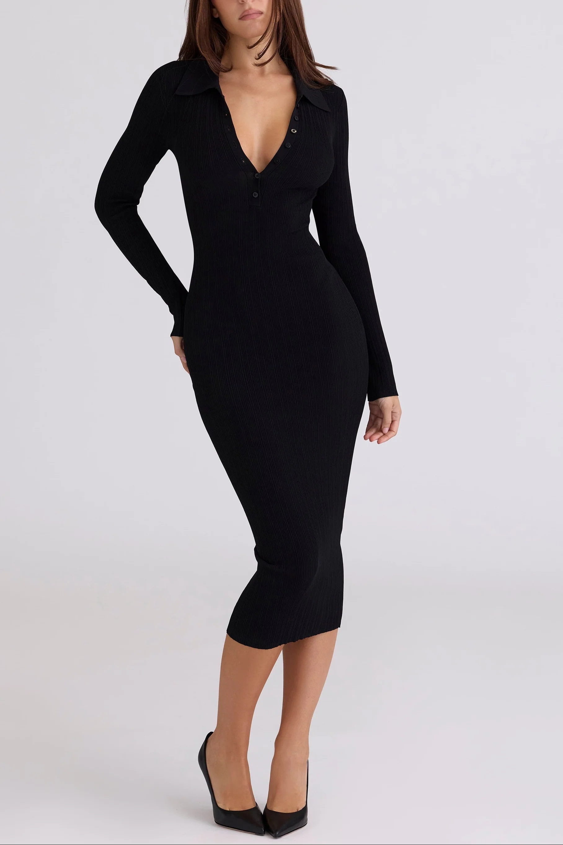 Audrey Ribbed Midi Dress