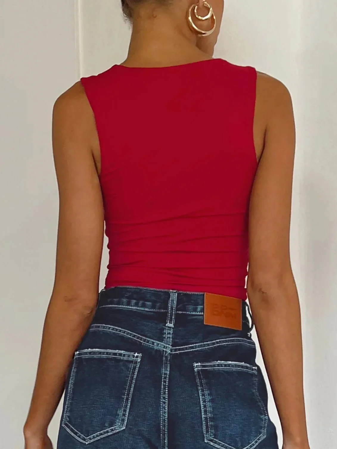 Tamsin Back in time top red - Image 4