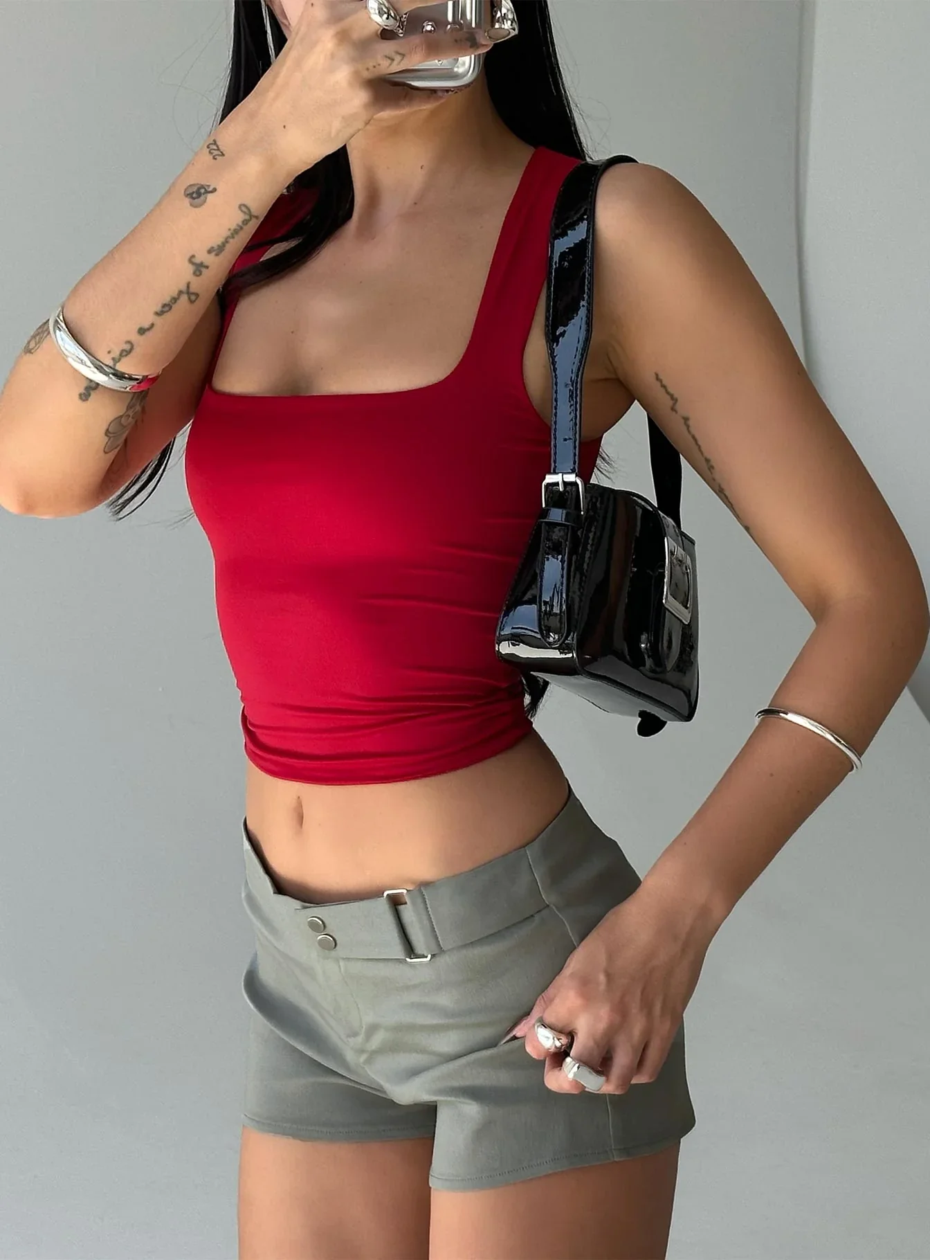 Tamsin Back in time top red - Image 8
