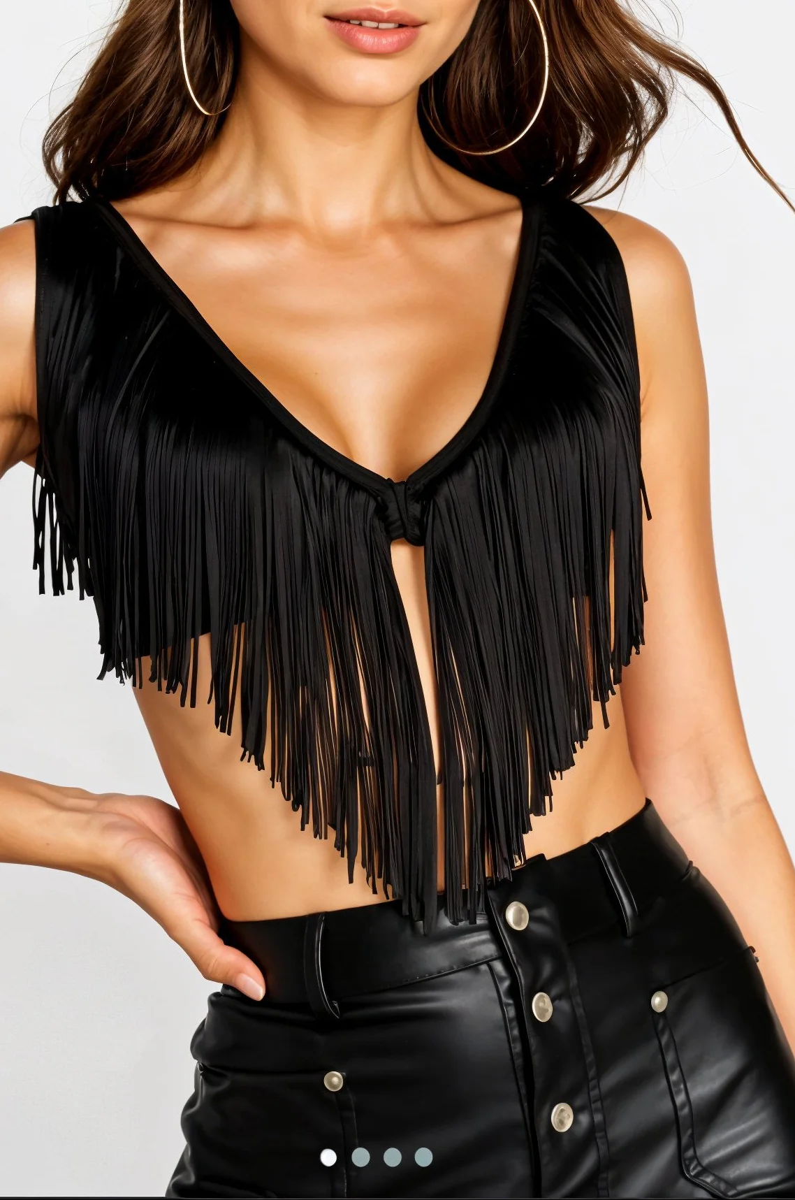 It girl Fringe Crop Top
