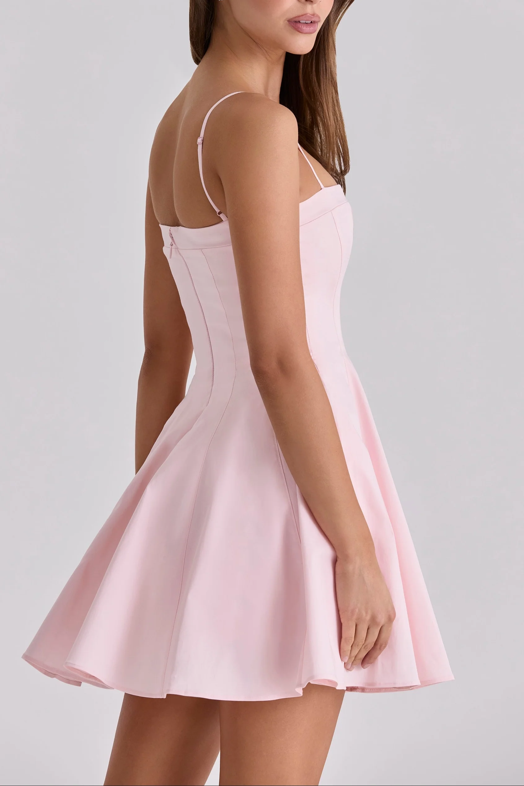 Belle Mini Dress in Baby Pink - Image 2