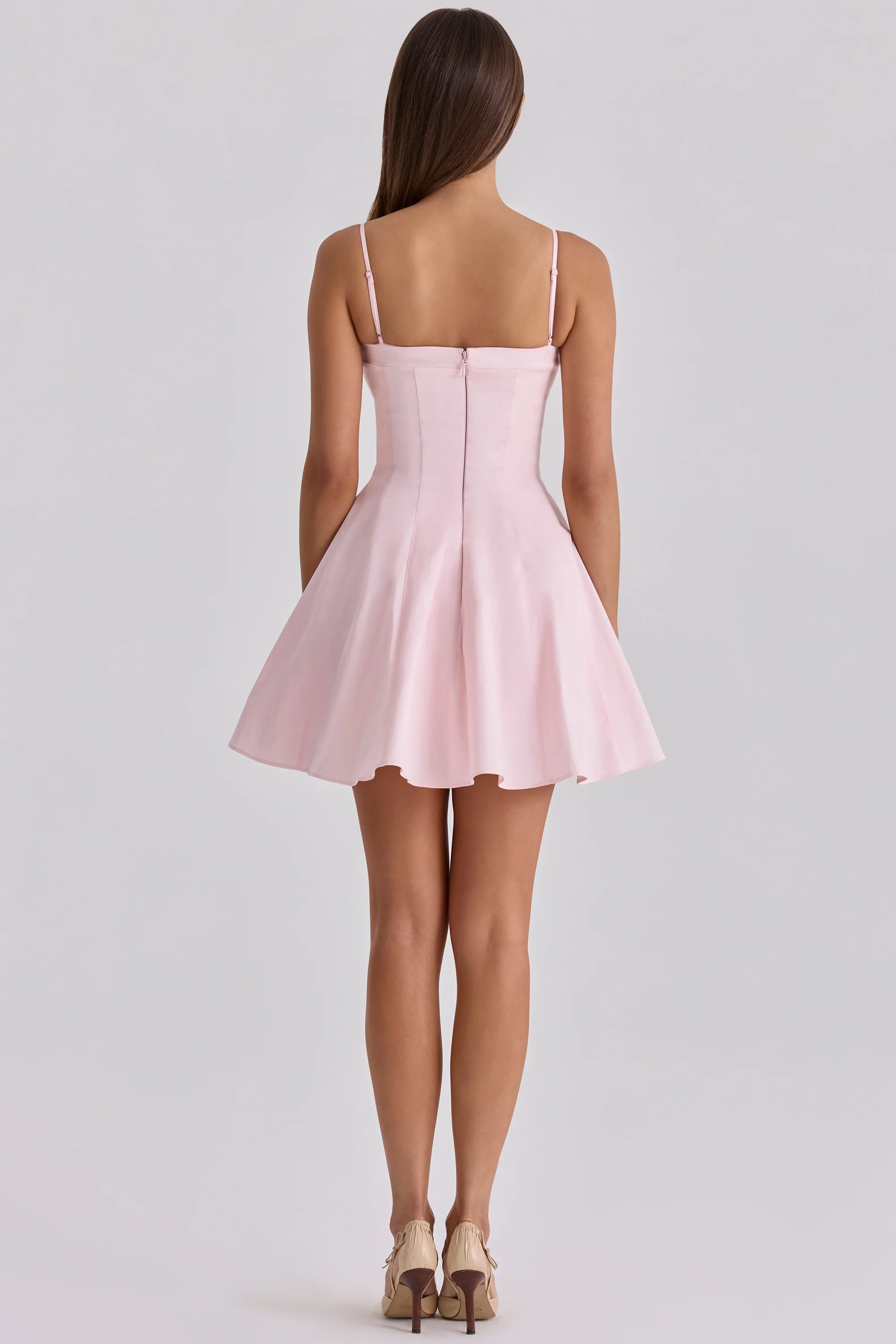 Belle Mini Dress in Baby Pink - Image 6