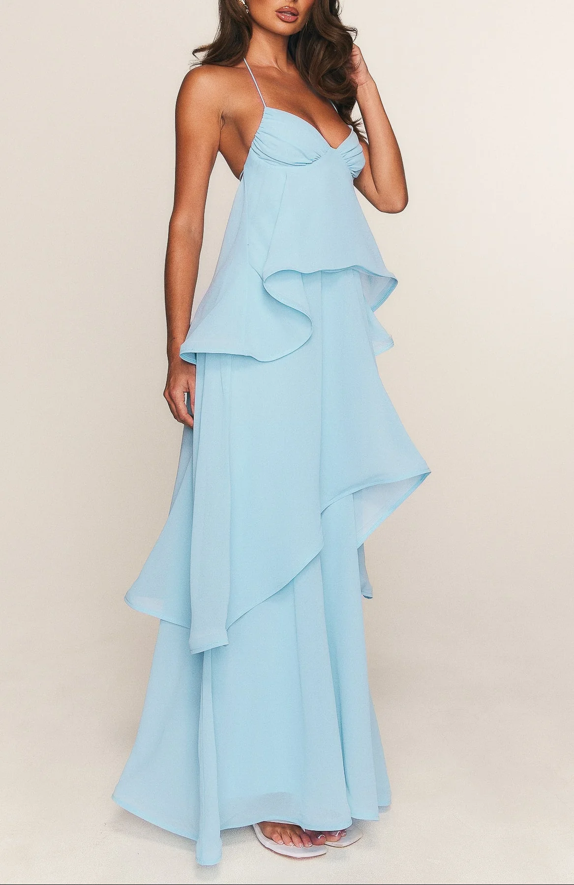 Blue Serenity Layered Maxi dress