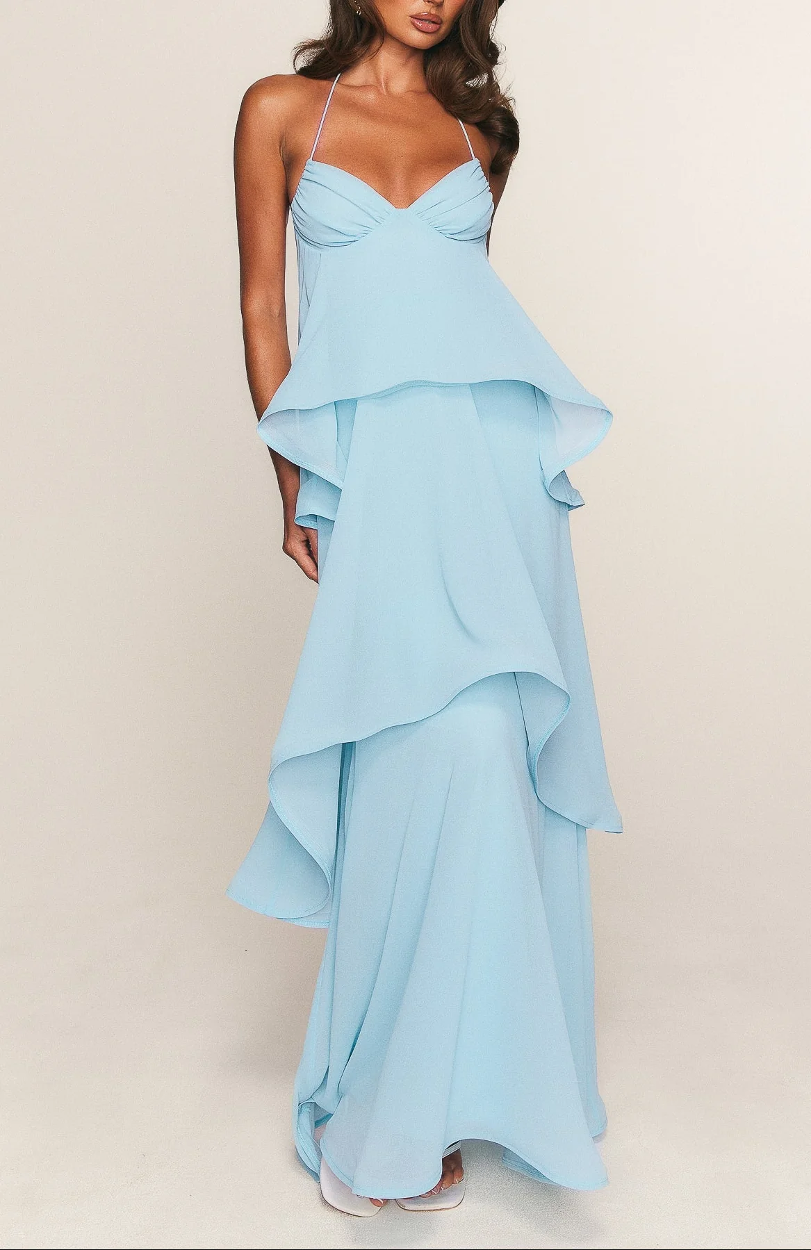 Blue Serenity Layered Maxi dress - Image 3