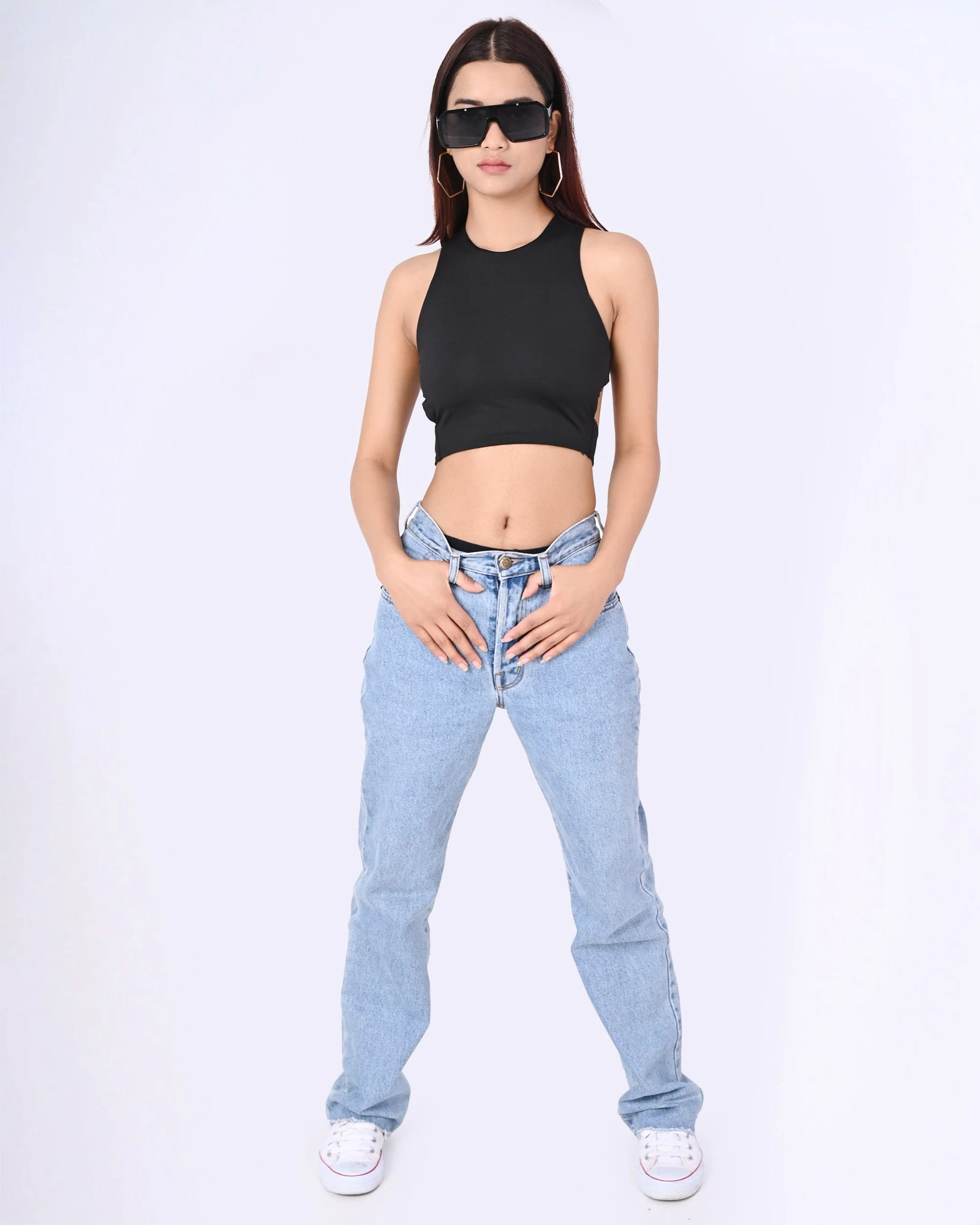 Boss Babe white crop top with hollow cut outs - Image 10