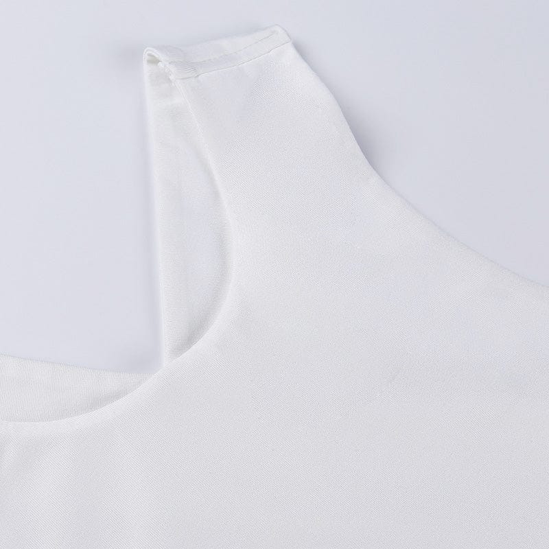 Boss Babe white crop top with hollow cut outs - Image 14