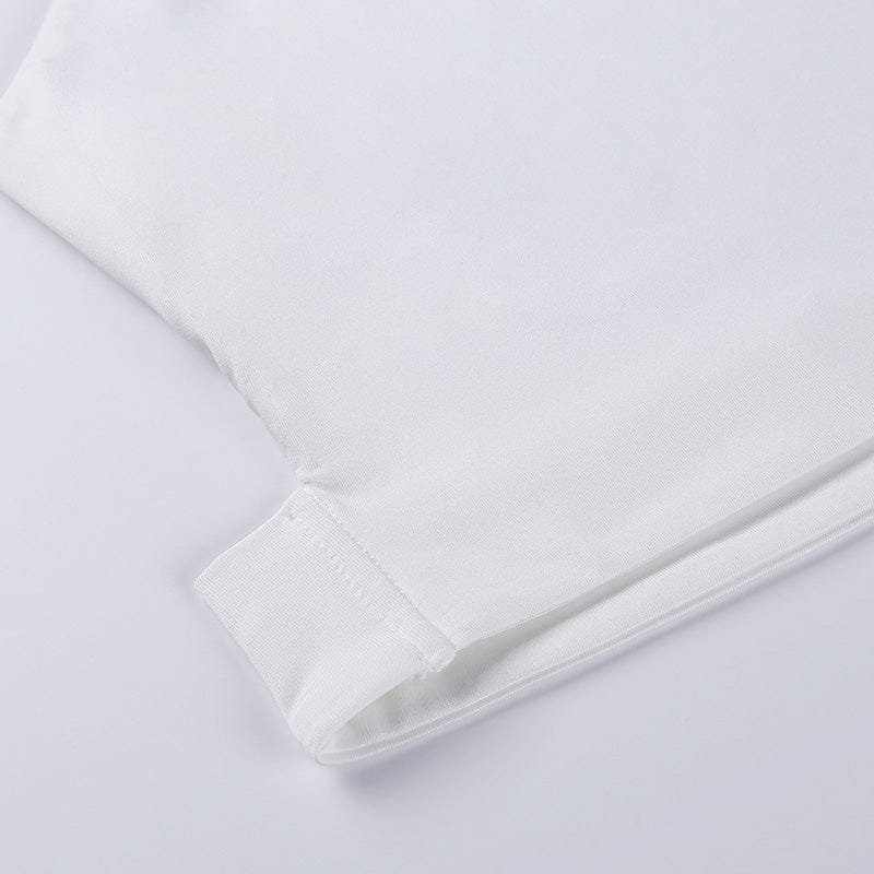 Boss Babe white crop top with hollow cut outs - Image 15