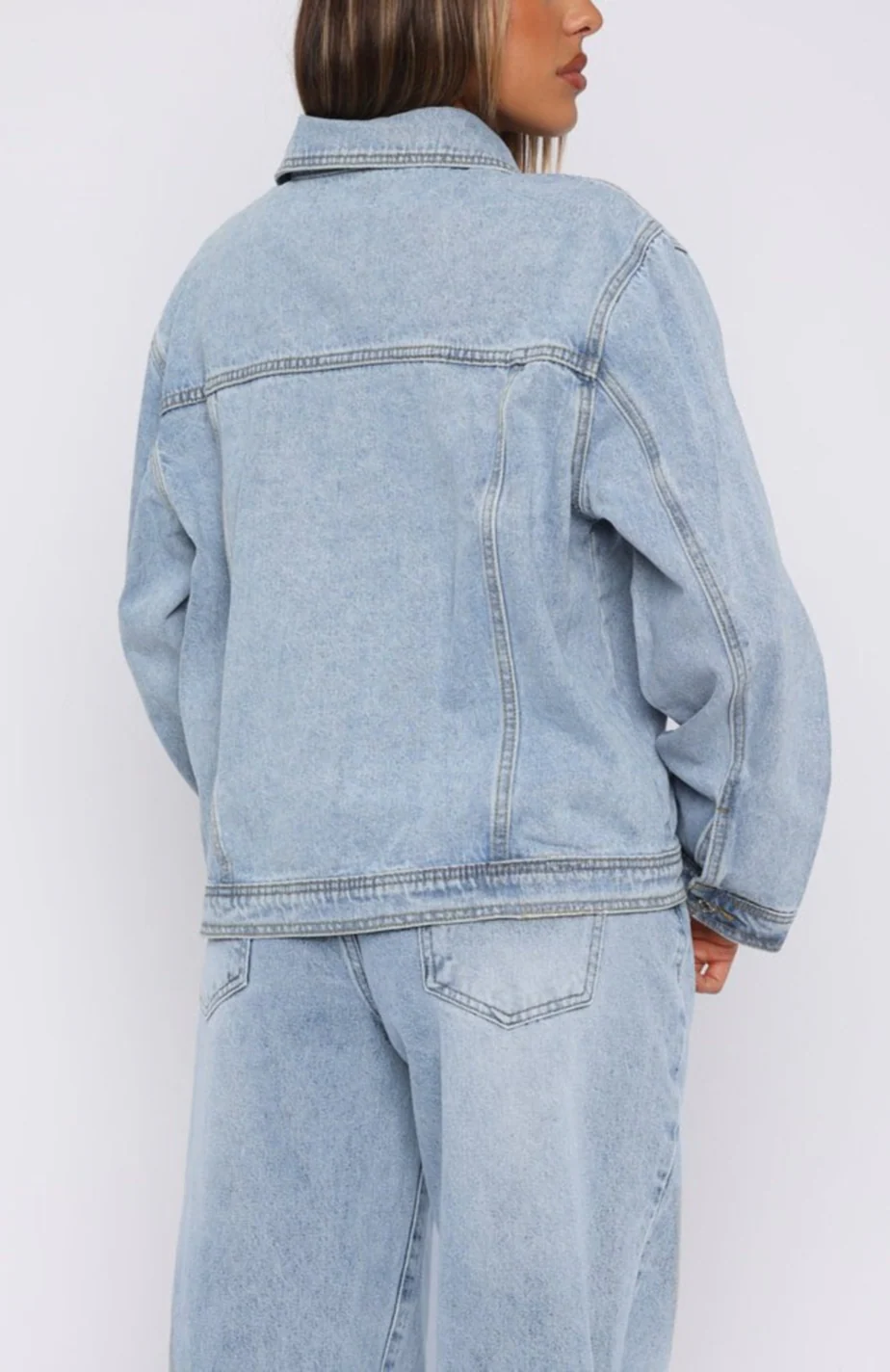 Brielle Denim Jacket Acid Wash in Black - Image 15