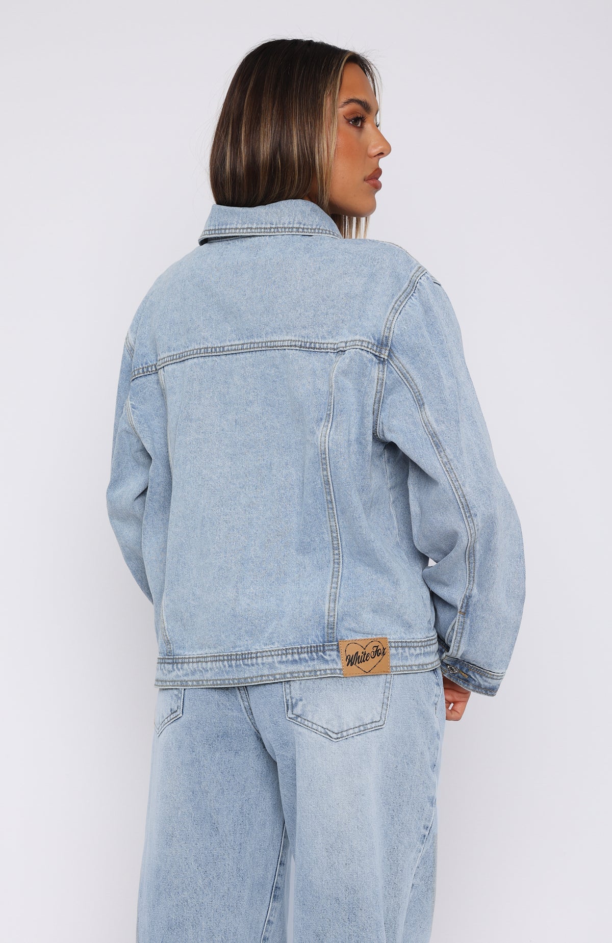 Brielle Denim Jacket Acid Wash in Blue - Image 7