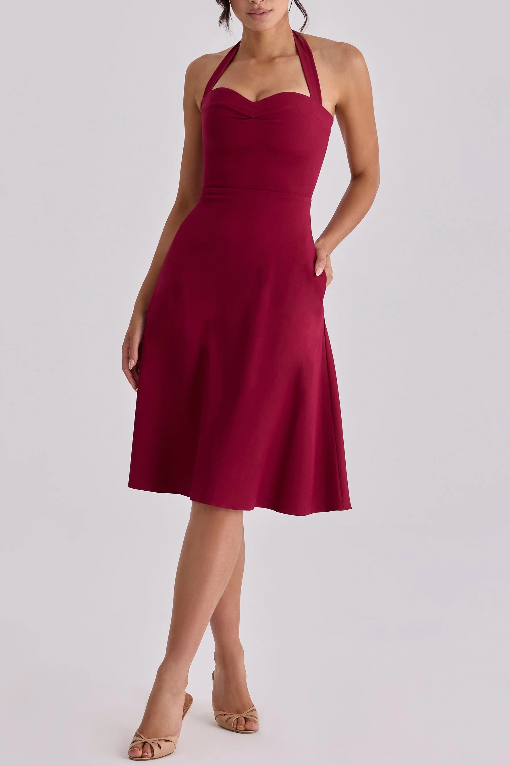 Call Me Maybe Halter Neck Midi Dress - Image 4
