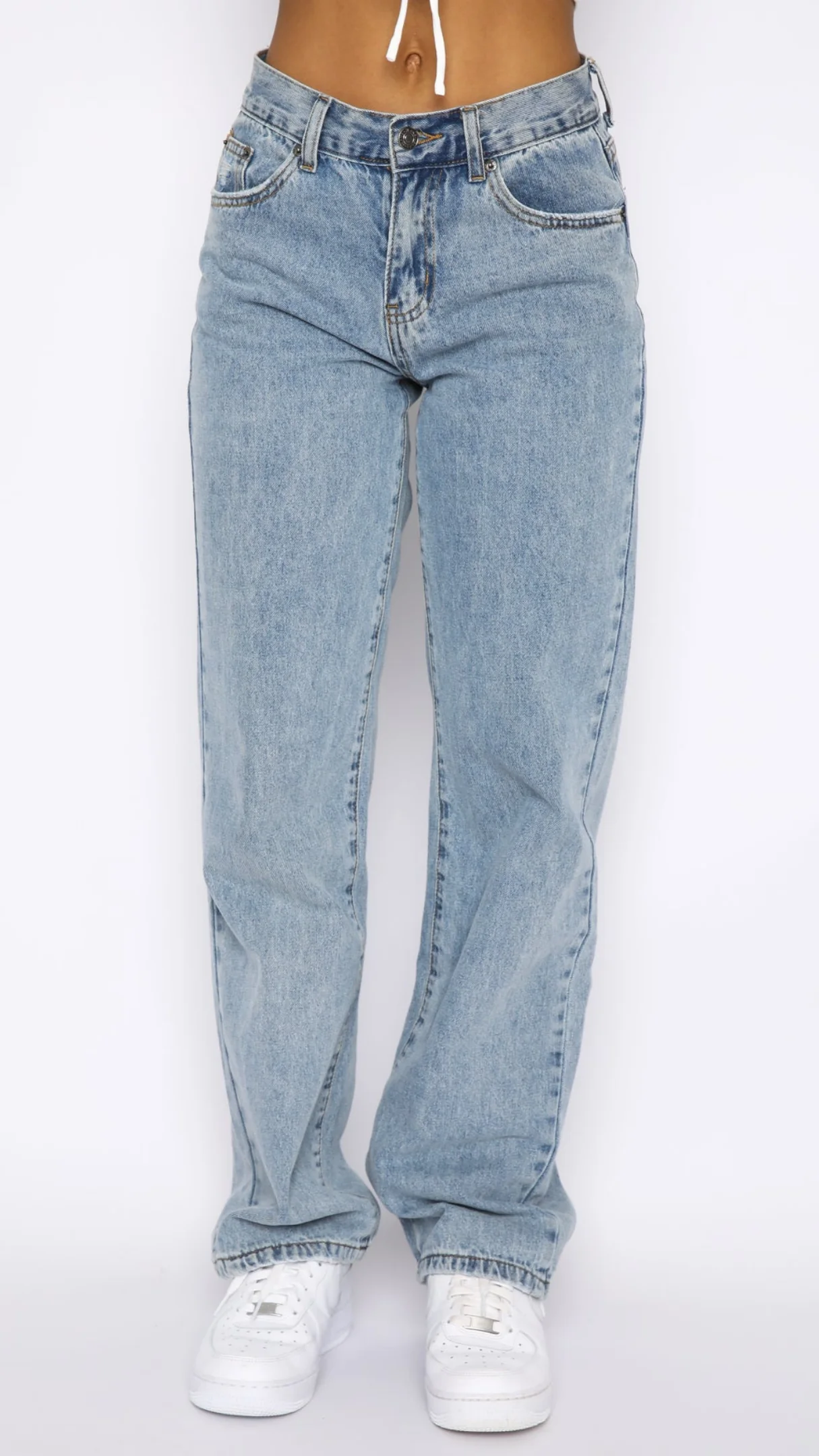 Callista Mid Rise Straight Leg Jeans Acid Black - Image 8