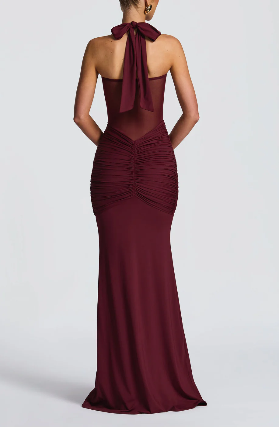 Carla Meshplay Maxi Dress - Cherry Lacquer - Image 7