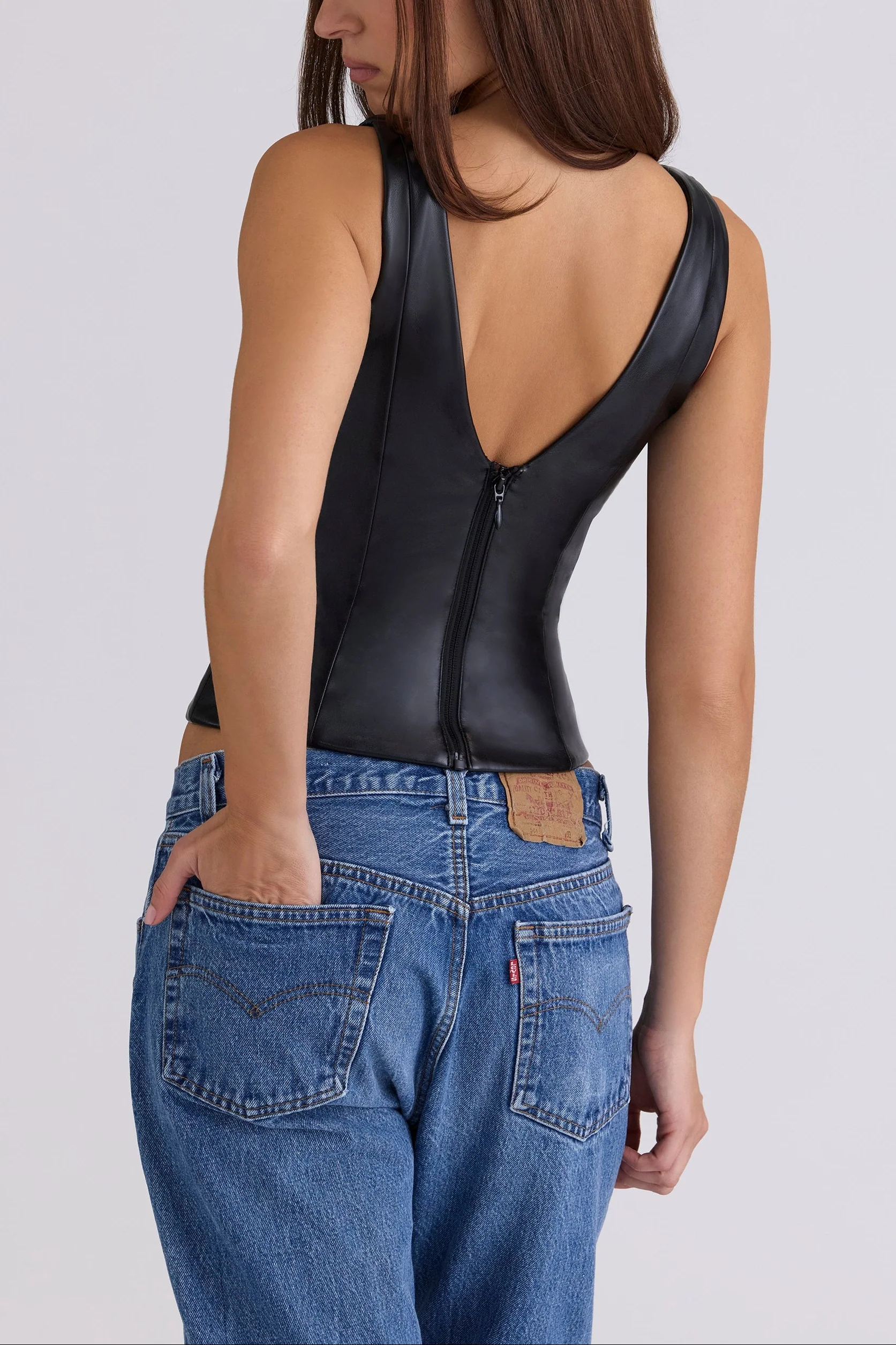 Carly Leather Top - Image 5