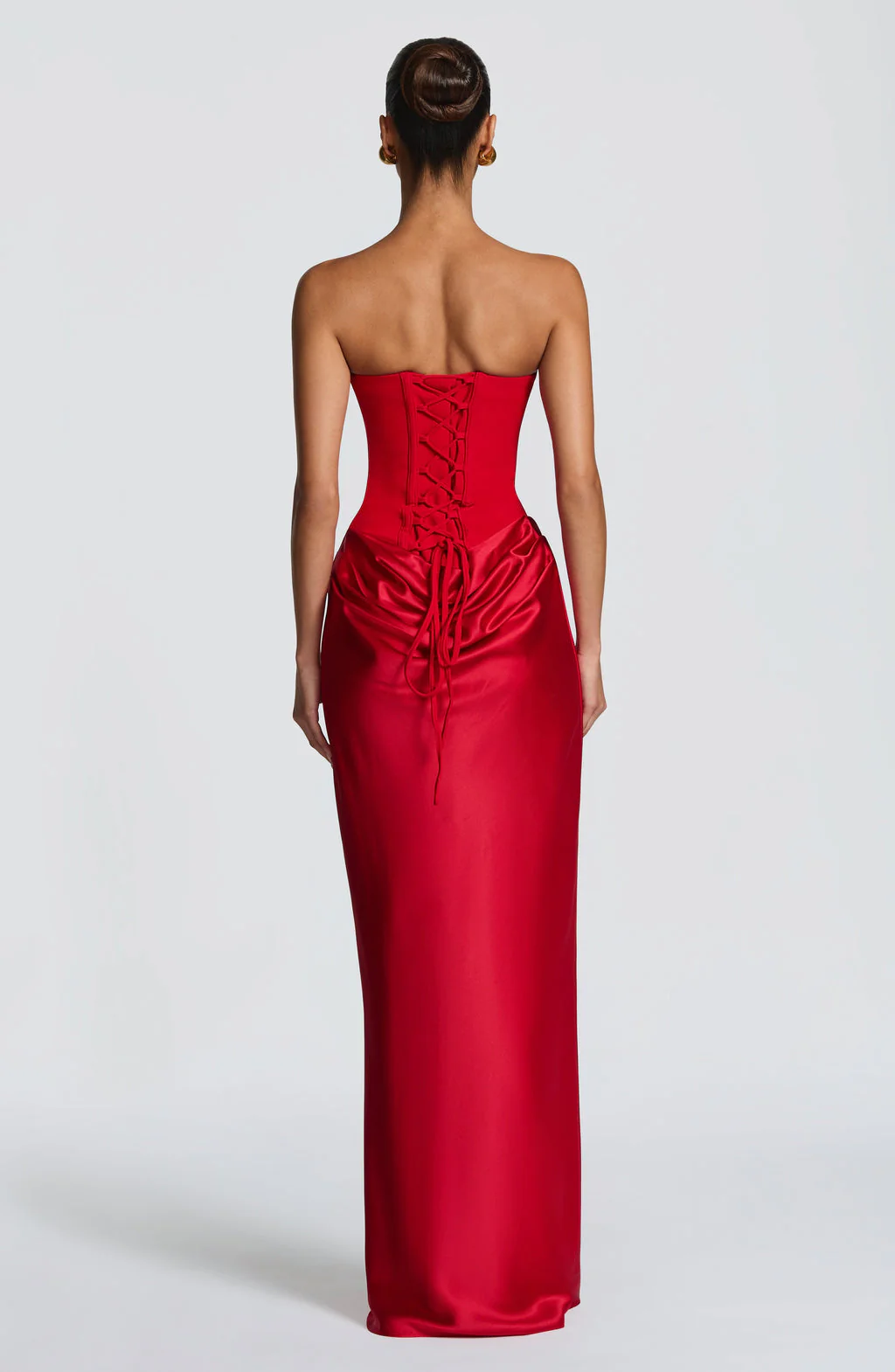 Cheri Cheri Lady Satin Draped Maxi Dress - Image 10