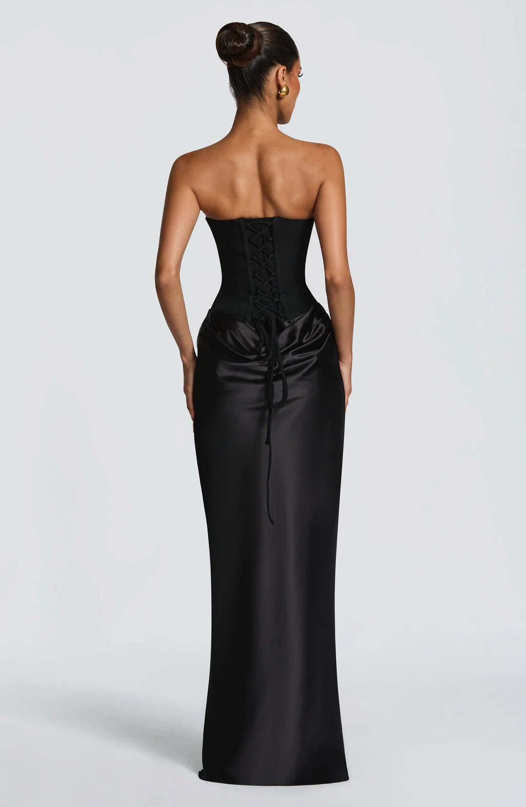 Cheri Cheri Lady Satin Draped Maxi Dress - Image 17