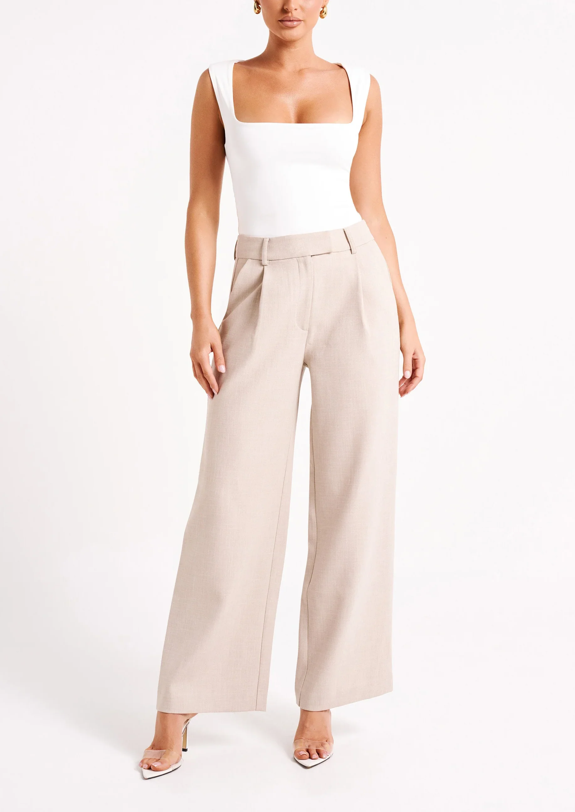 Claire Textured Wide Leg Pants - Image 2