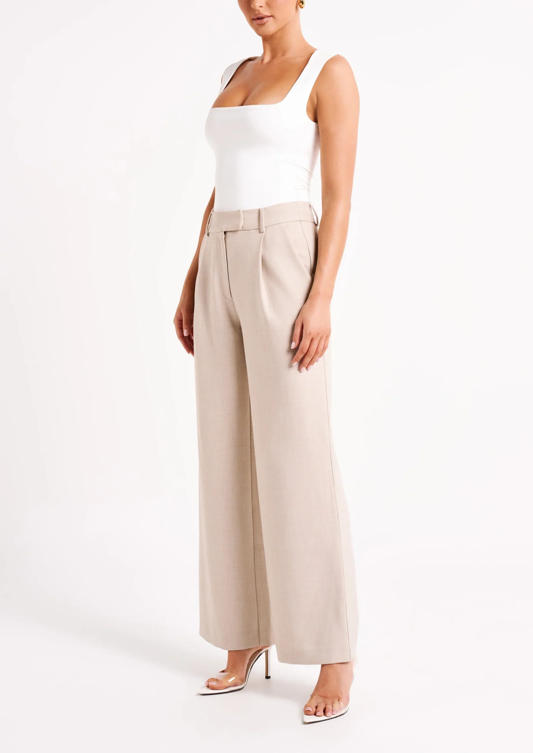 Claire Textured Wide Leg Pants - Image 3