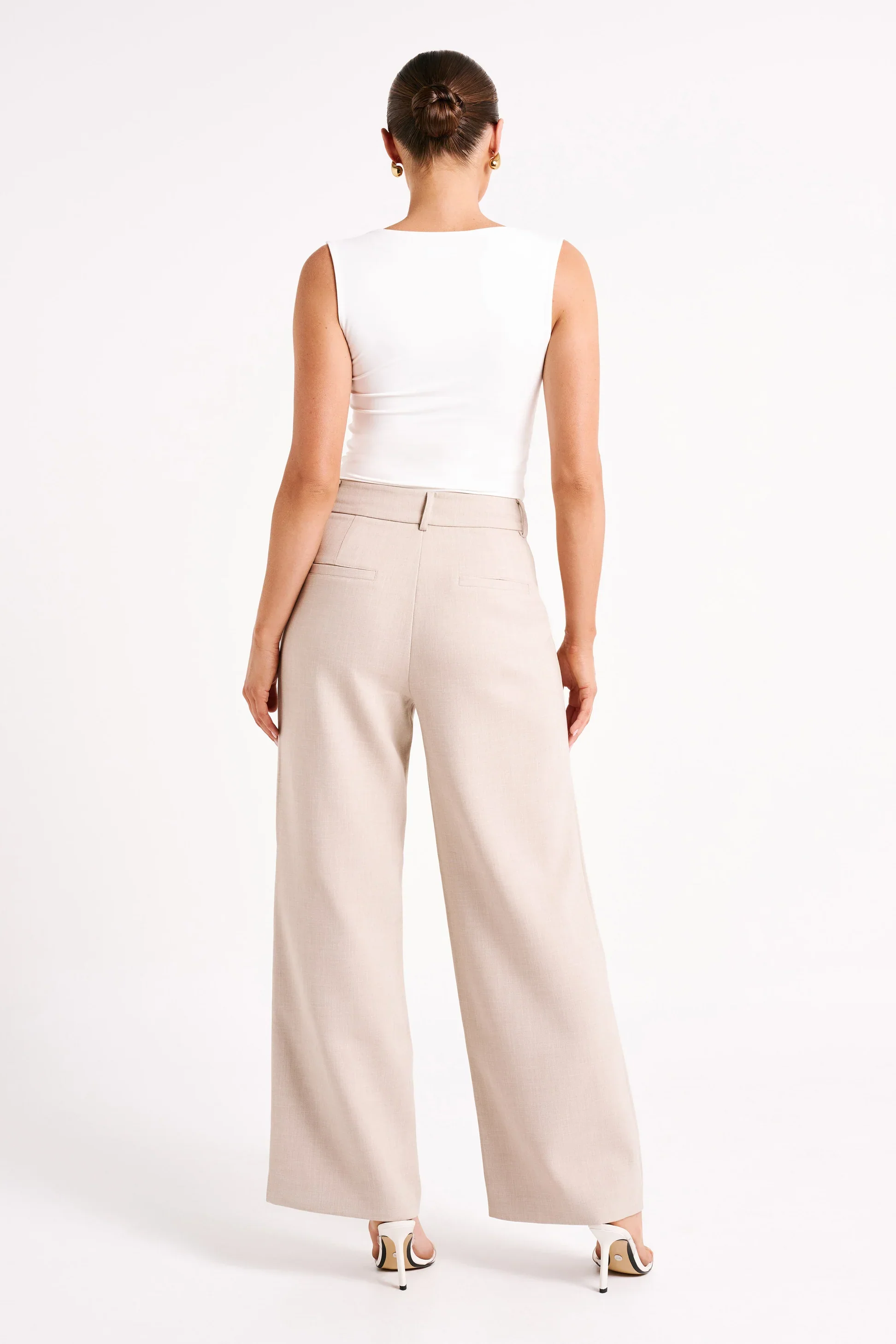 Claire Textured Wide Leg Pants - Image 4