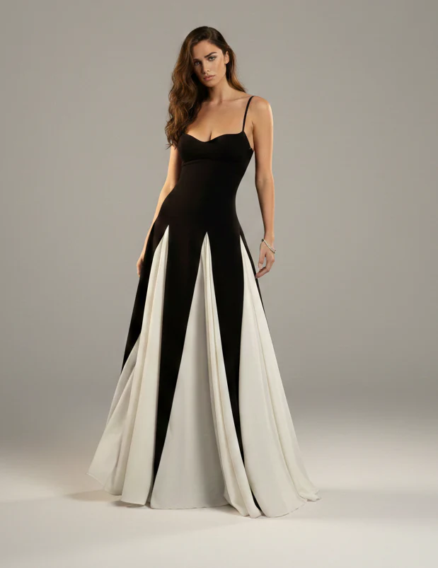 Cressida Black & White Maxi Dress - Image 3