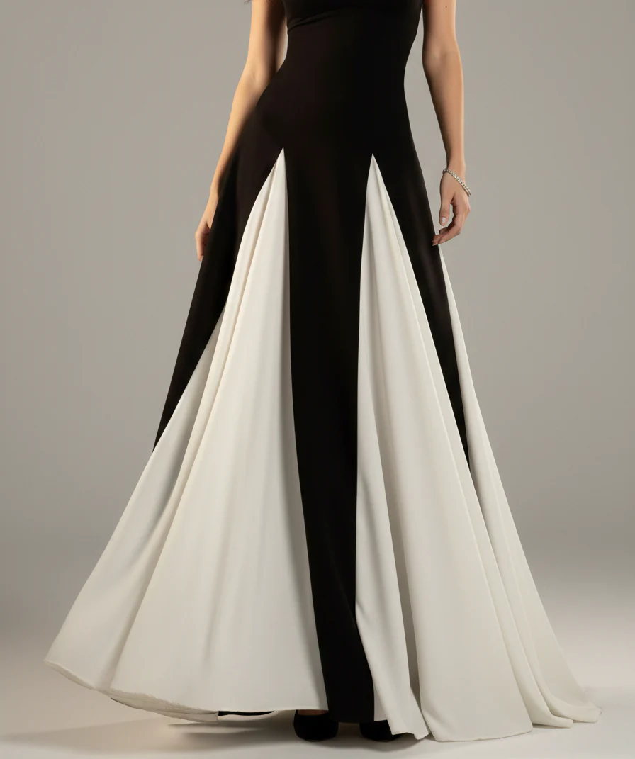 Cressida Black & White Maxi Dress - Image 4