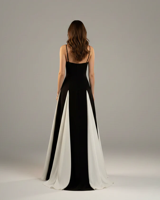 Cressida Black & White Maxi Dress - Image 5
