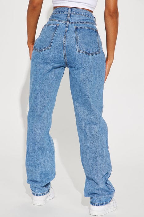 Crossover Straight Leg Jeans Medium Wash - Image 4