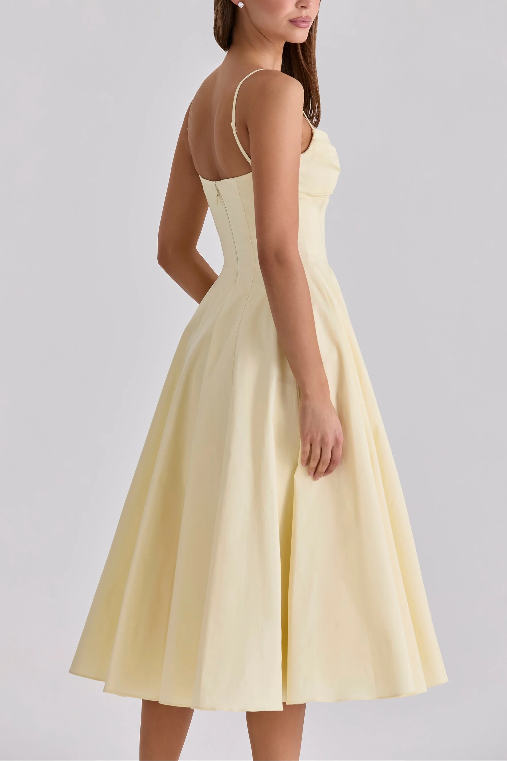 Daisy Midi Dress in butter yellow - Image 3