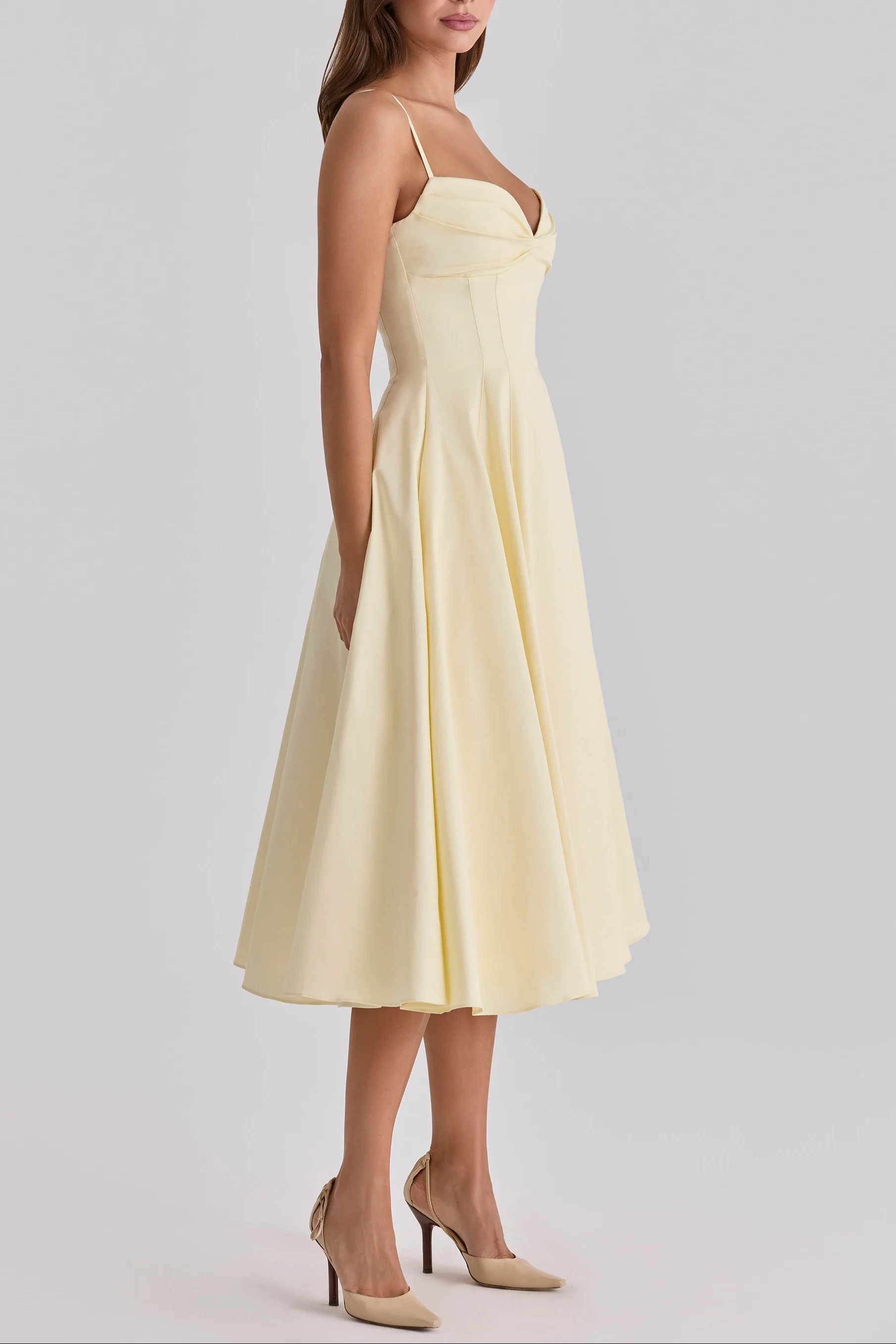 Daisy Midi Dress in butter yellow - Image 6