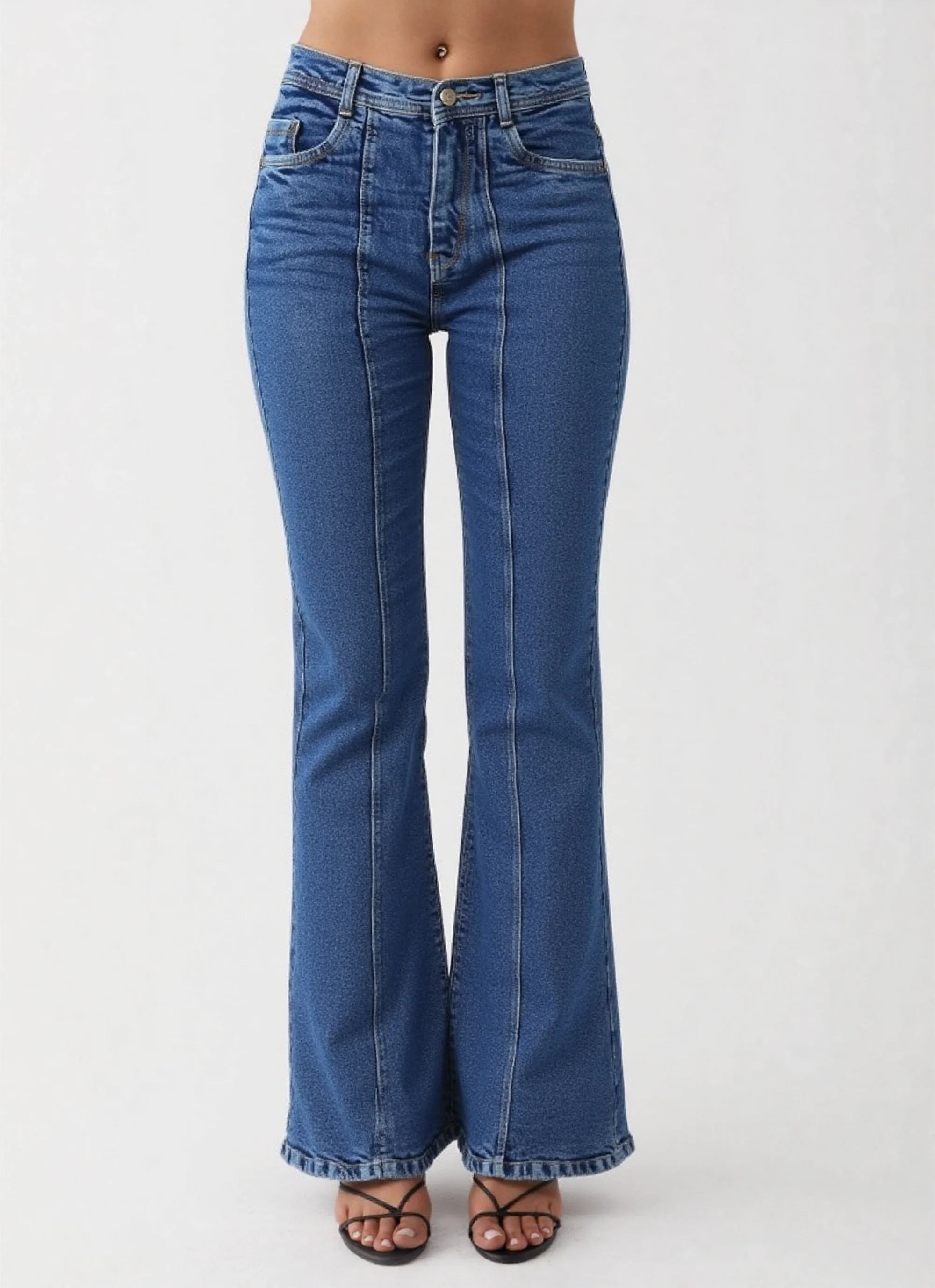 Dakota Bootcut Jeans Mid Rise Pintuck - Image 6