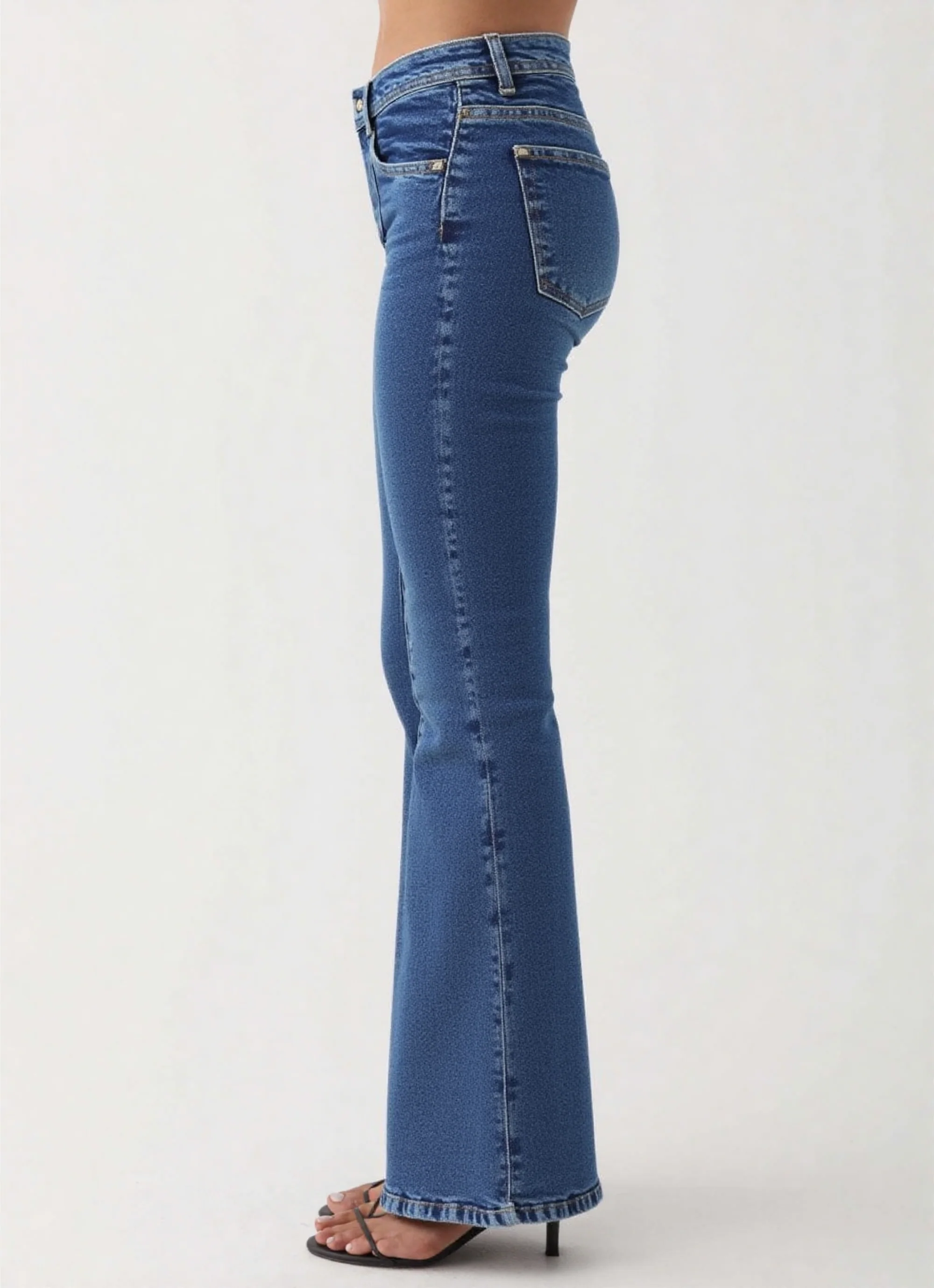Dakota Bootcut Jeans Mid Rise Pintuck - Image 8