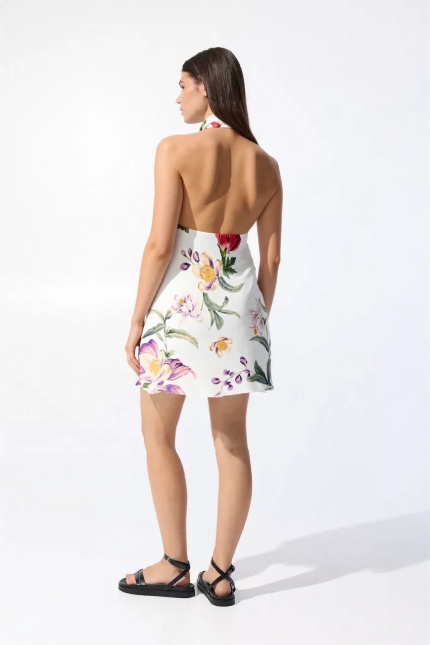 Dazlen floral High Neck Mini Dress - Image 5
