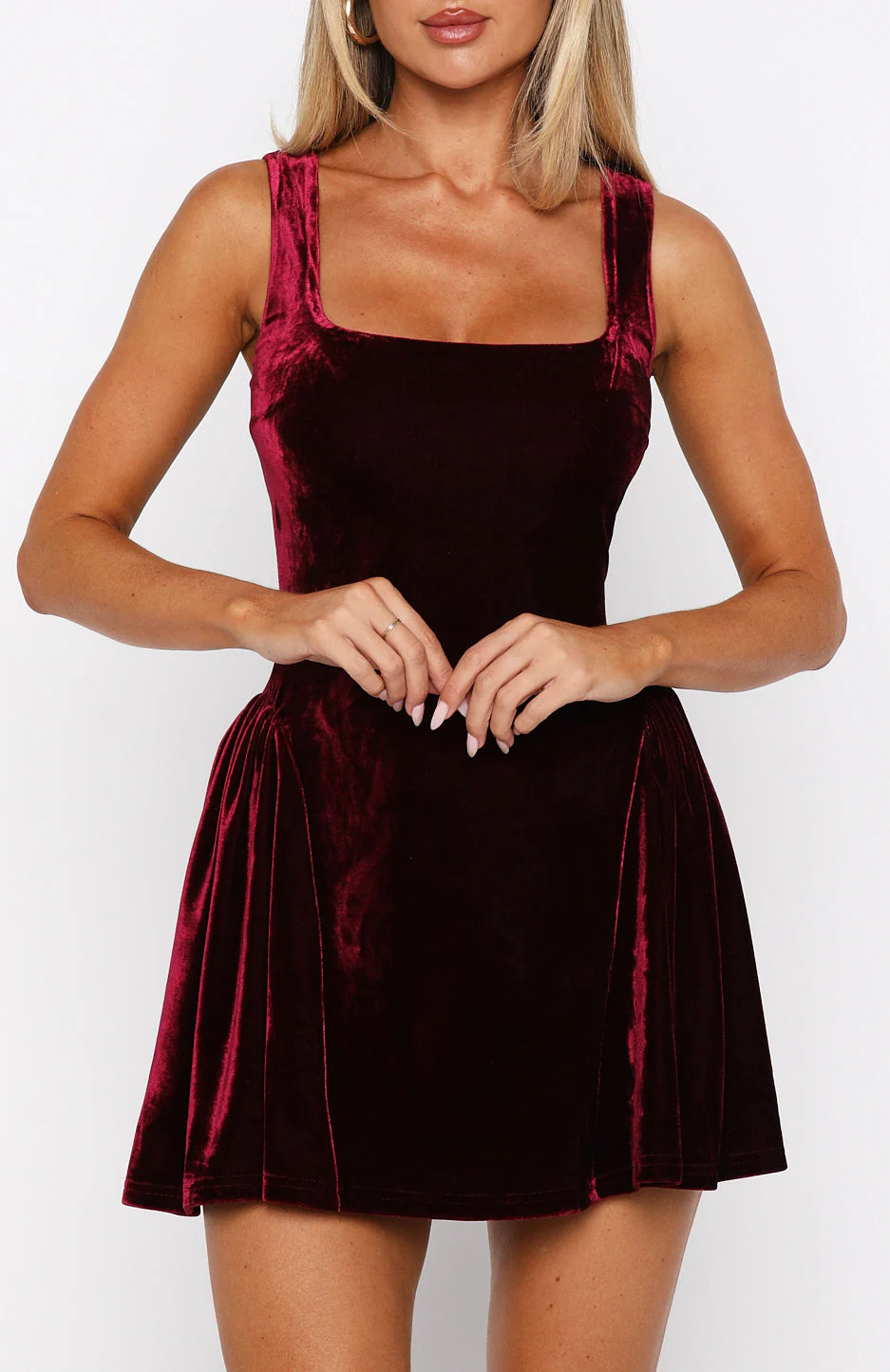 Dear Daisy Mini Velvet Dress in Black - Image 14