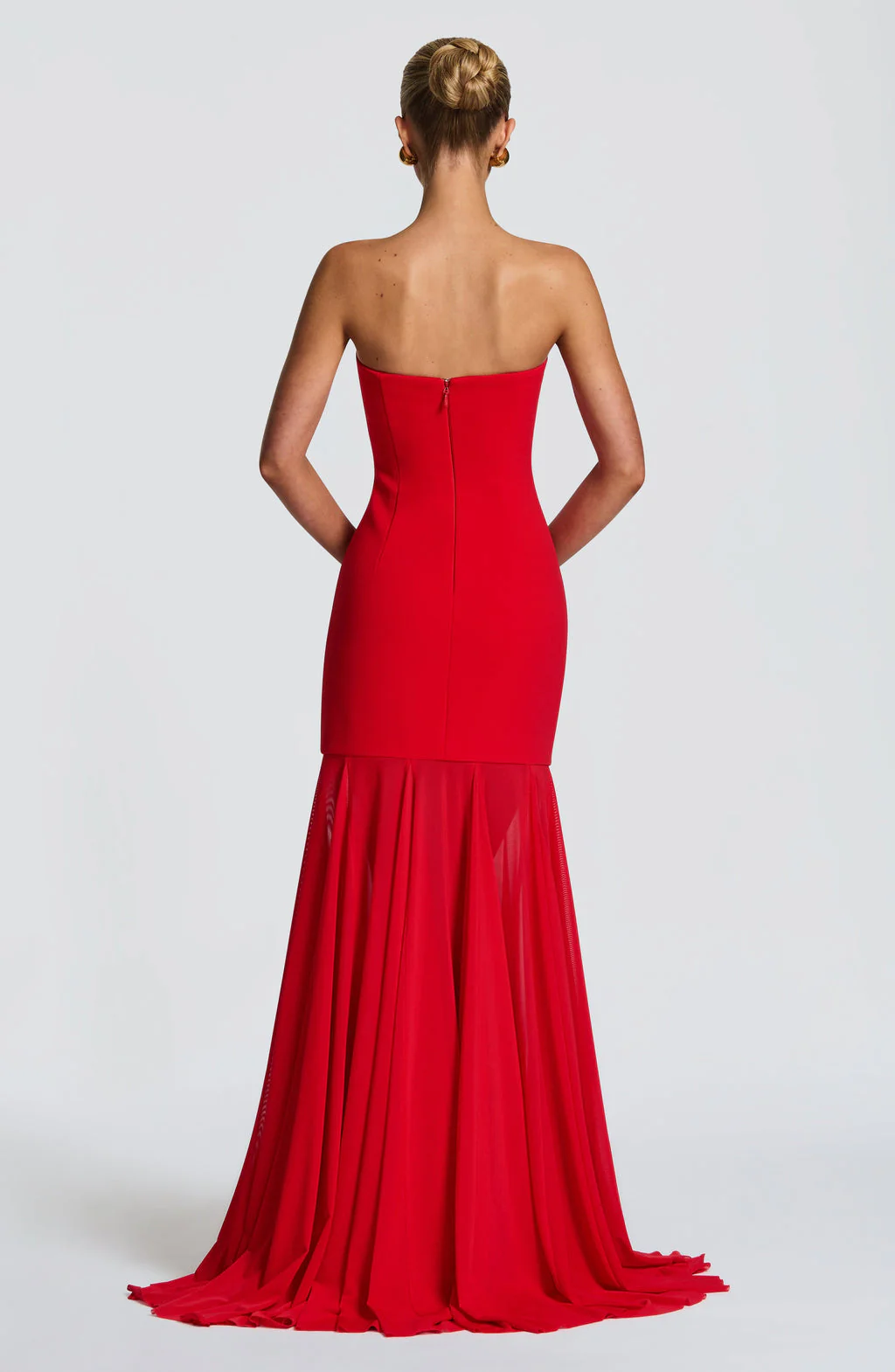 Dear Karma Red Mesh Maxi Dress - Image 5