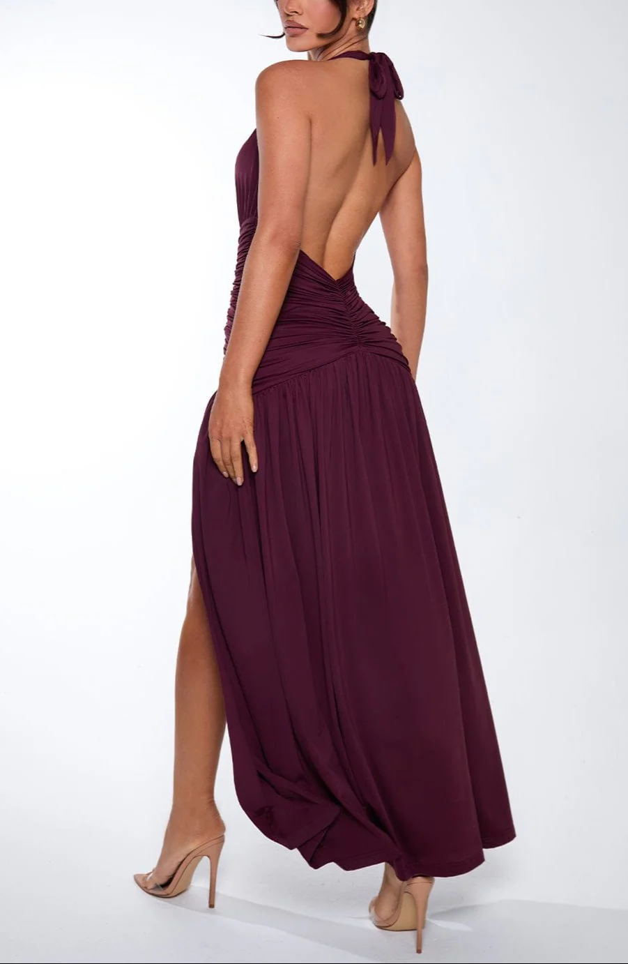 Elvira Maxi Dress in Wine - Image 5