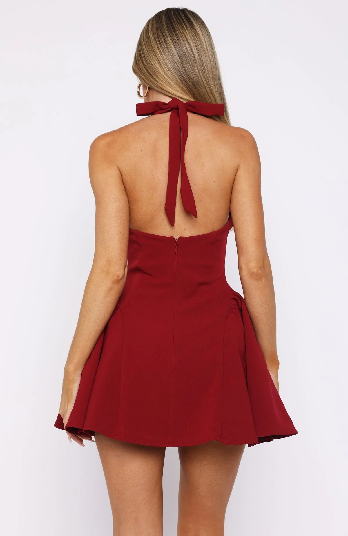 Evie Halter Tie Mini Dress - Image 10