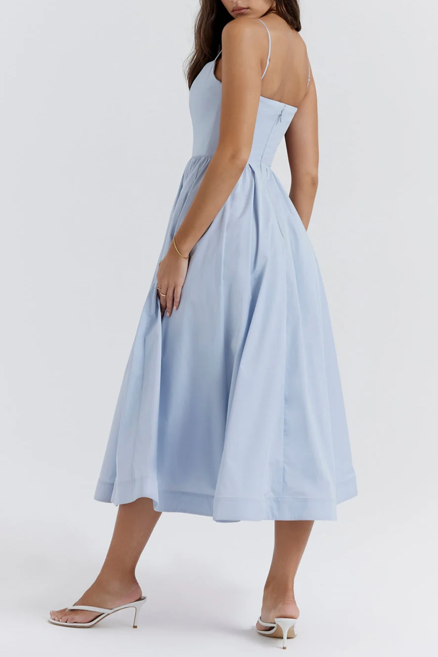 Fevronia soft blue corset midi sundress - Image 8