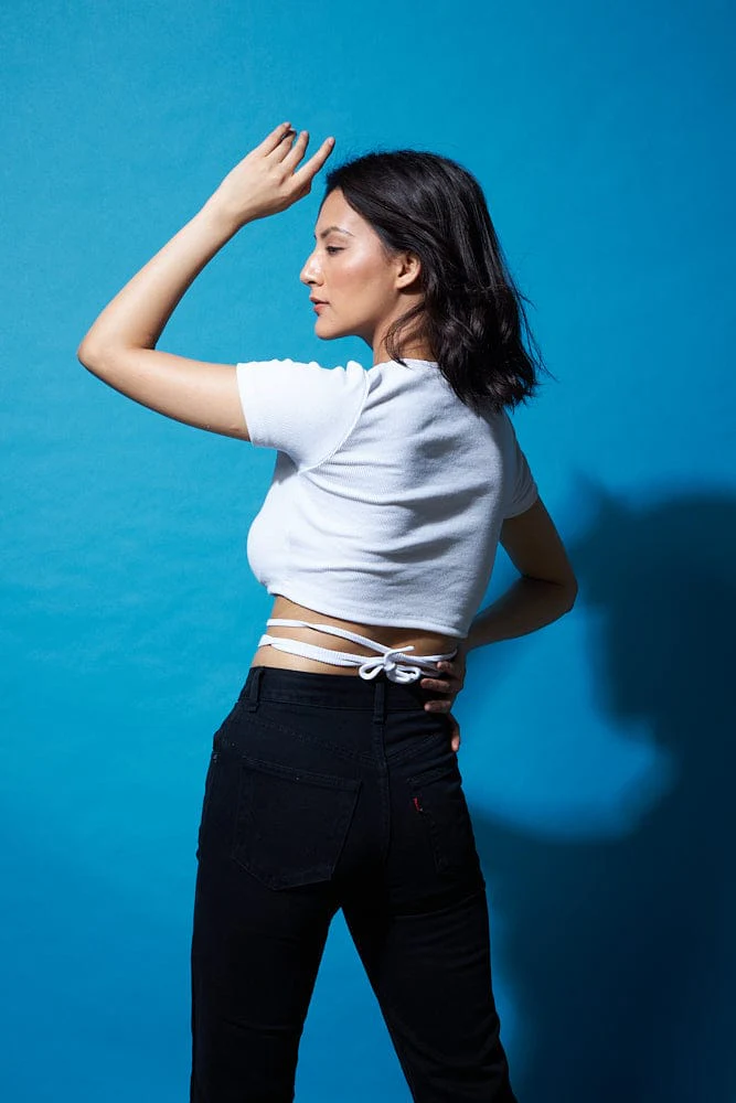 Forever reckless black tie back top - Image 15