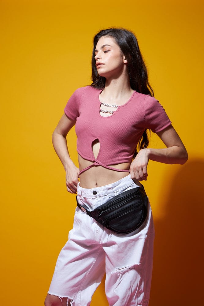 Forever reckless black tie back top - Image 6