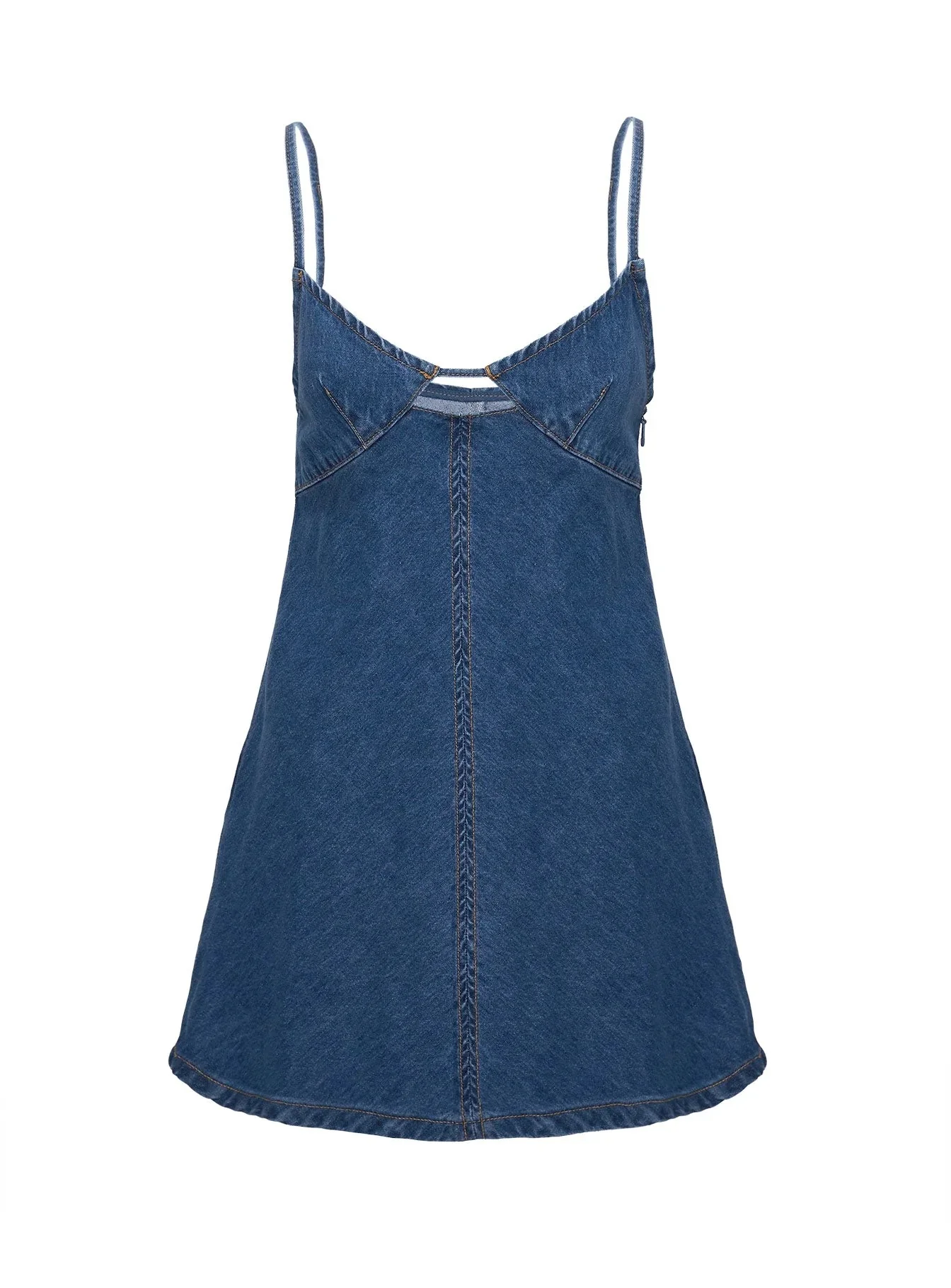 Foxden denim mini dress blue - Image 4